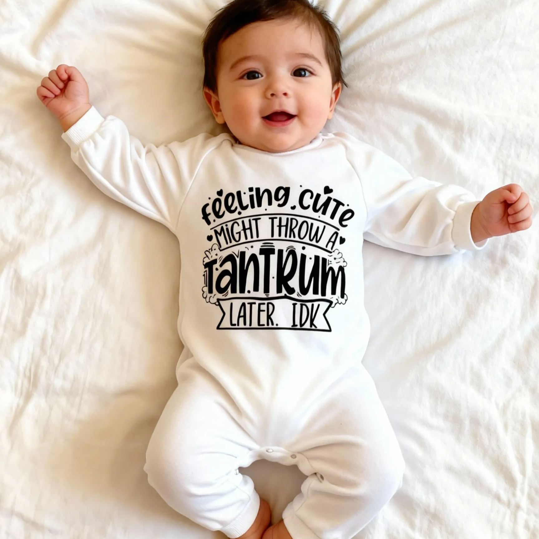 Baby Tractor Claus Here Jumpsuit