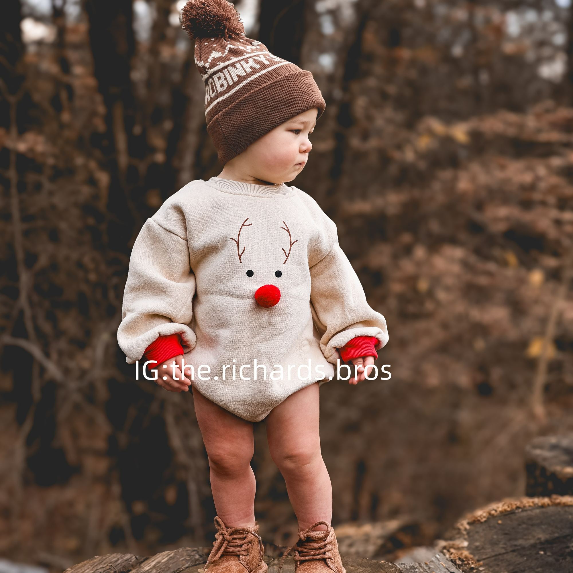 Baby Christmas Reindeer Romper