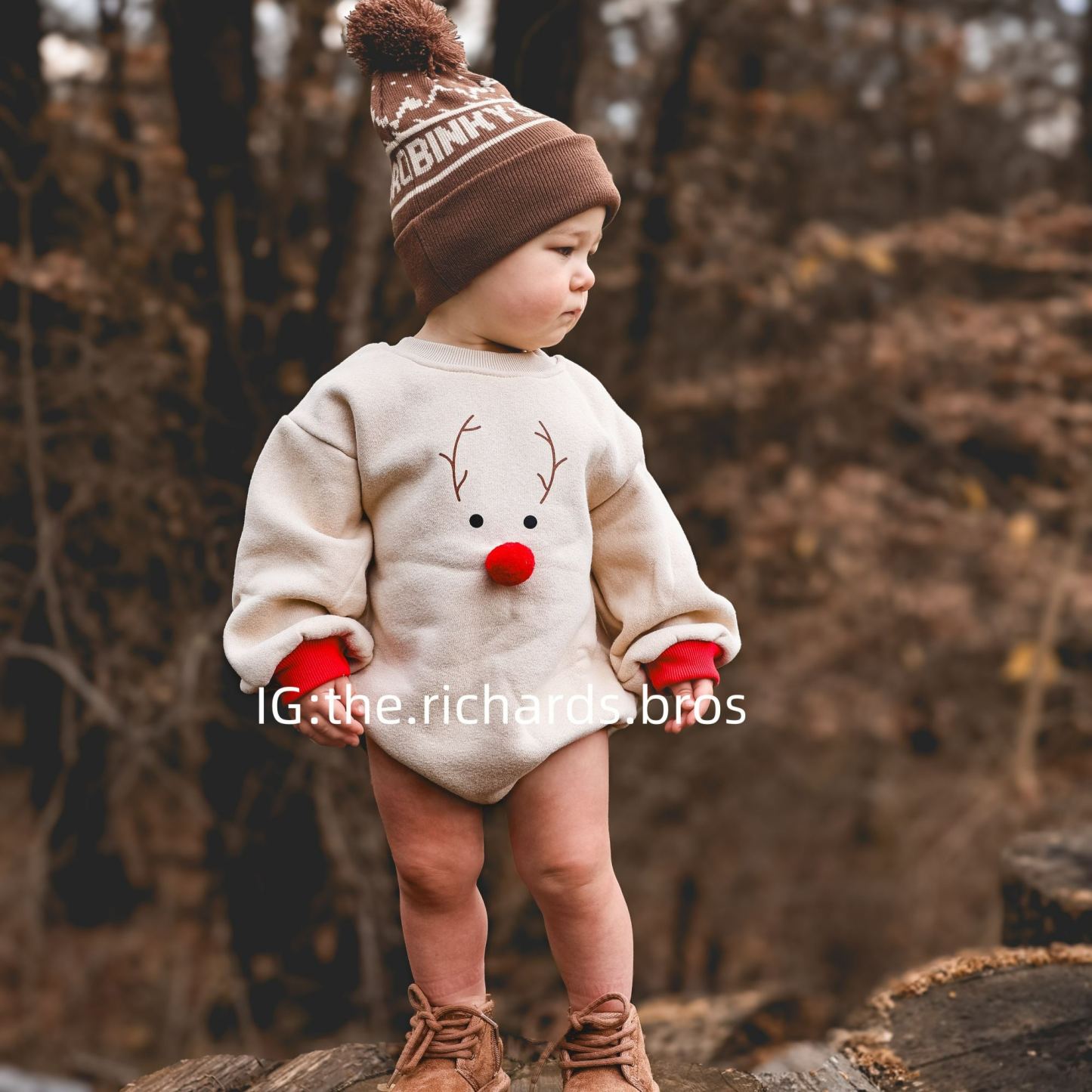 Baby Christmas Reindeer Romper
