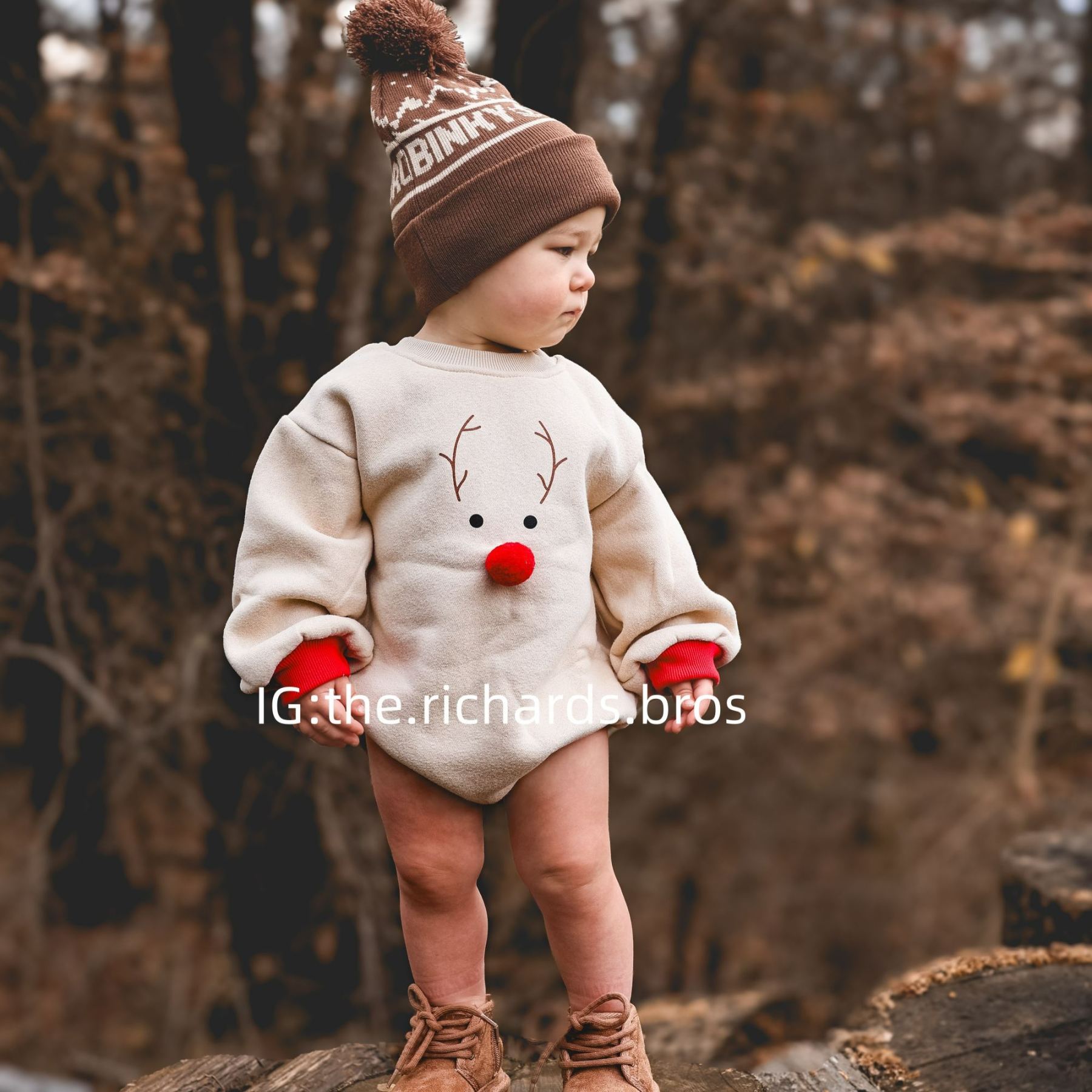 Baby Christmas Reindeer Romper