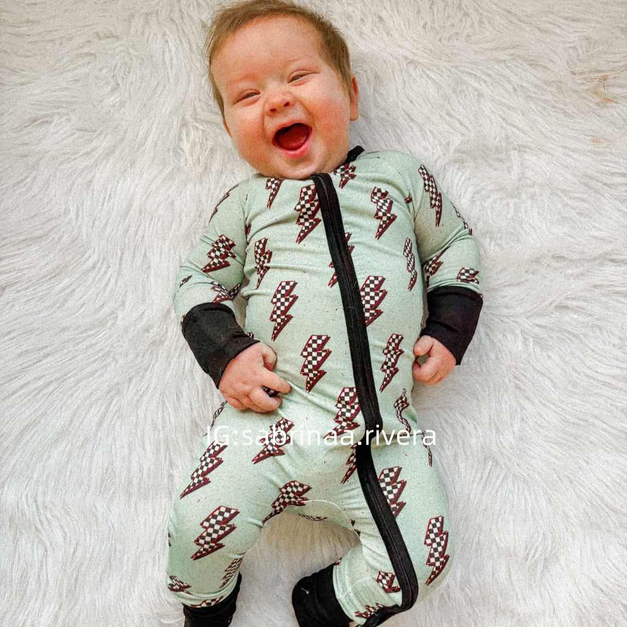 Newborn Checkered Lightning Bamboo Sleeper