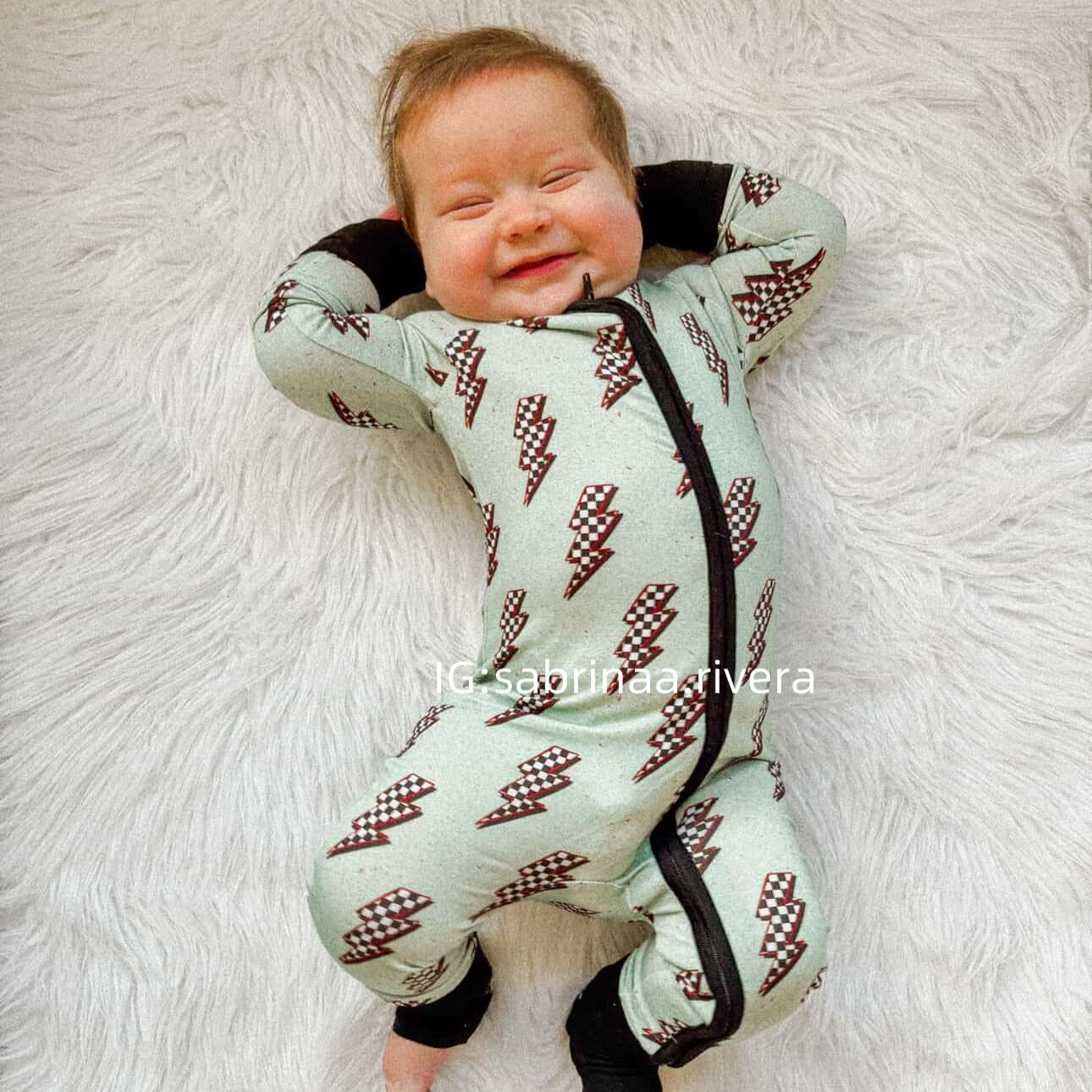 Newborn Checkered Lightning Bamboo Sleeper