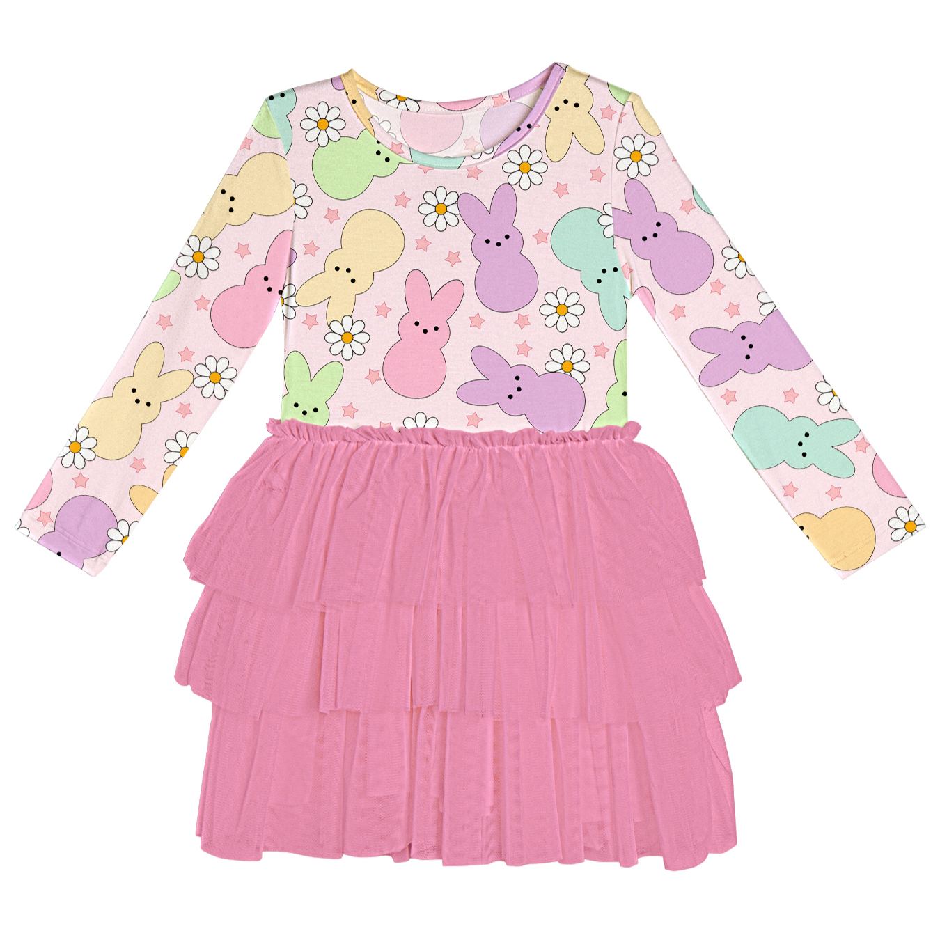 Kid Easter Bunny Bamboo Mesh Dress