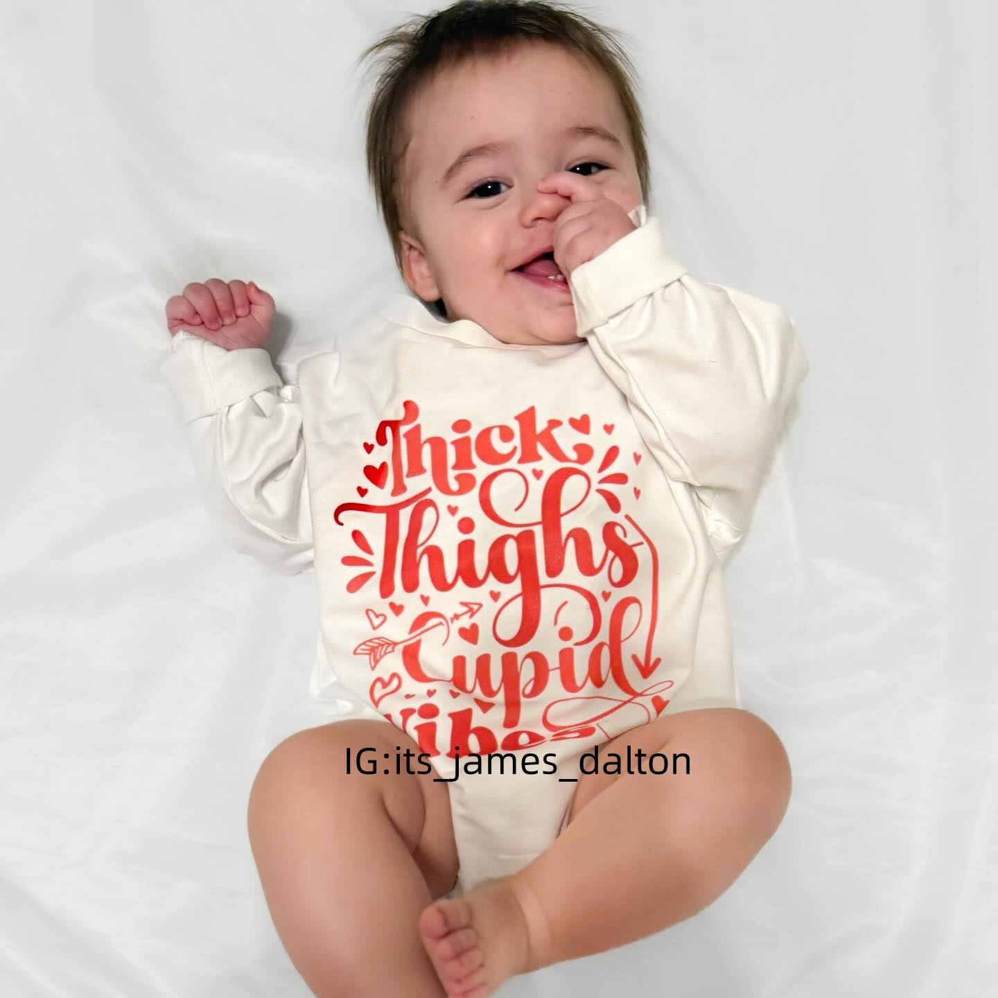 Baby Thick Thighs Cupid Vibes Romper