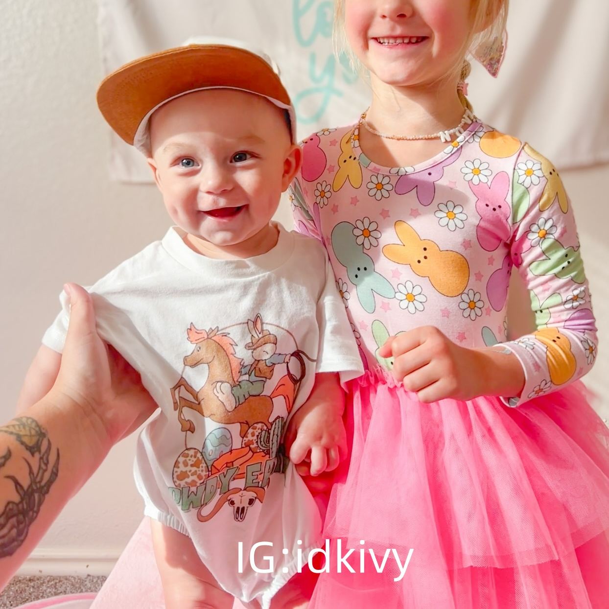 Baby Howdy Easter Romper