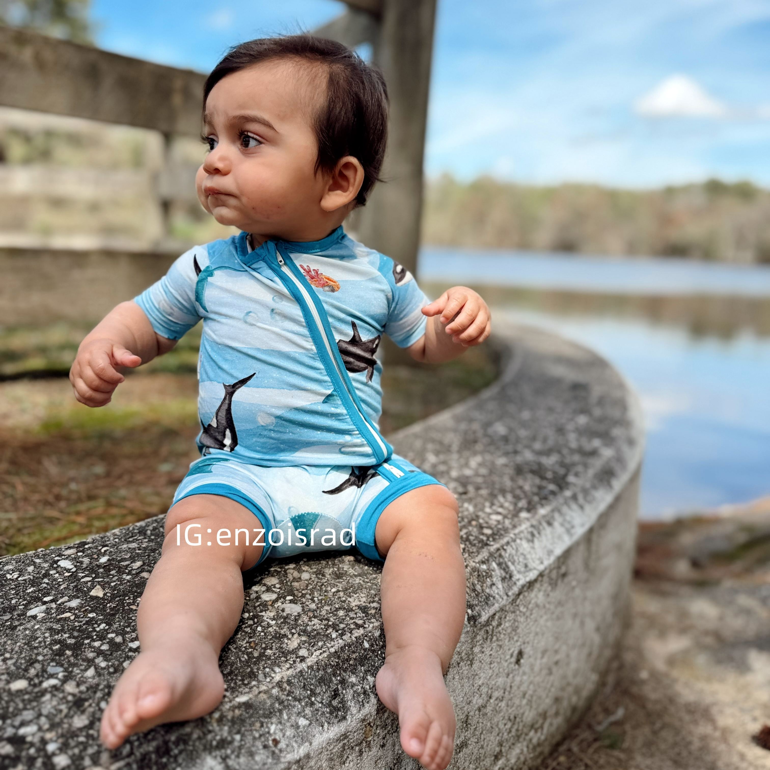 Newborn Ocean Bamboo Sleeper