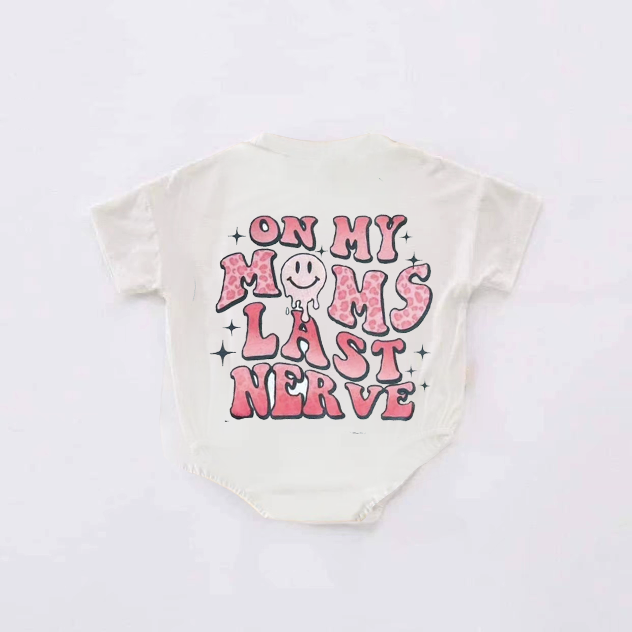Baby Girl On My Moms Last Nerve Print Romper.