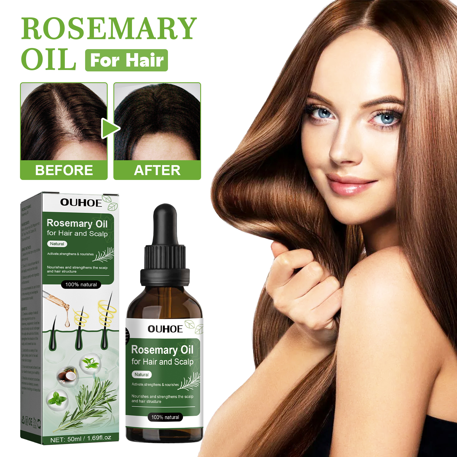 Rosemary Hair Oil – Grow & Strengthen