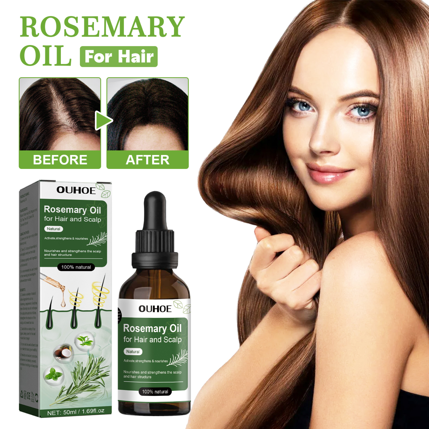 Rosemary Hair Oil – Grow & Strengthen