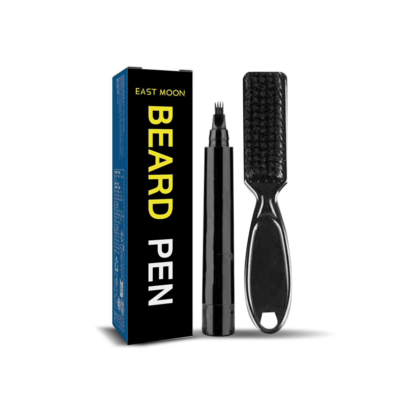 East Moon Men’s Beard Contour Pen – Waterproof Long-Lasting Beard Filler with Brush