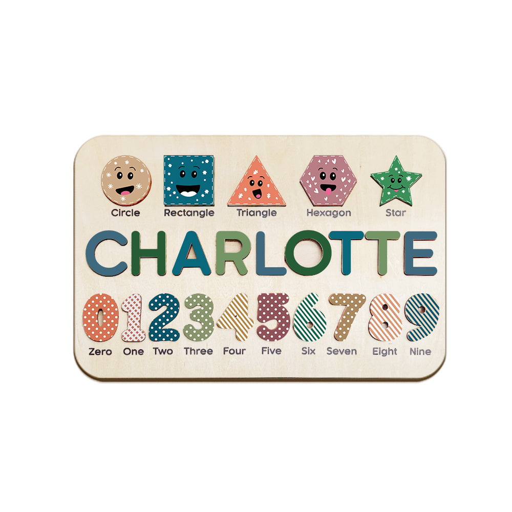 Custom Wooden Name Puzzle Personalised Busy Board Puzzle Toy for Baby Gift