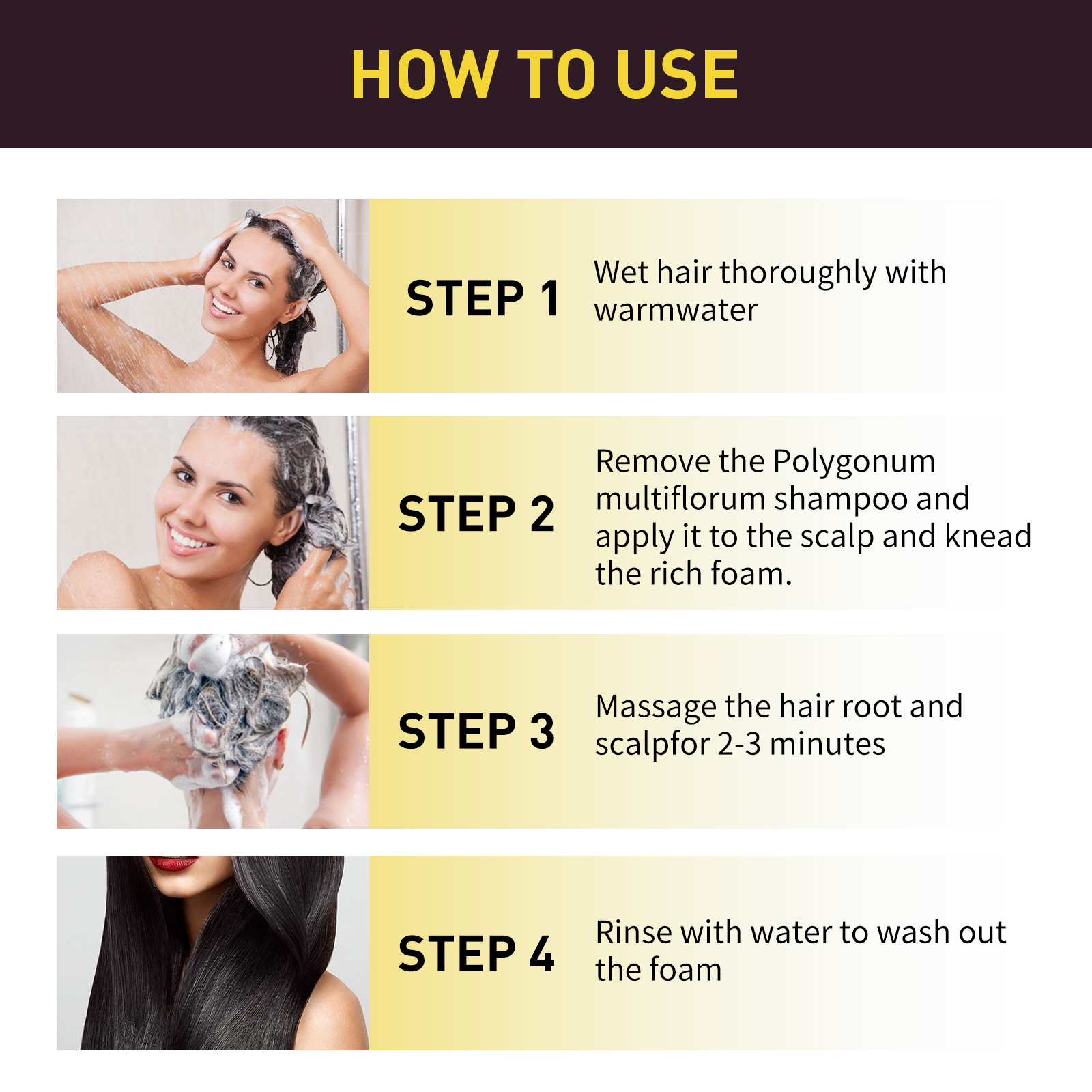 Black Hair Shampoo – Darken & Nourish