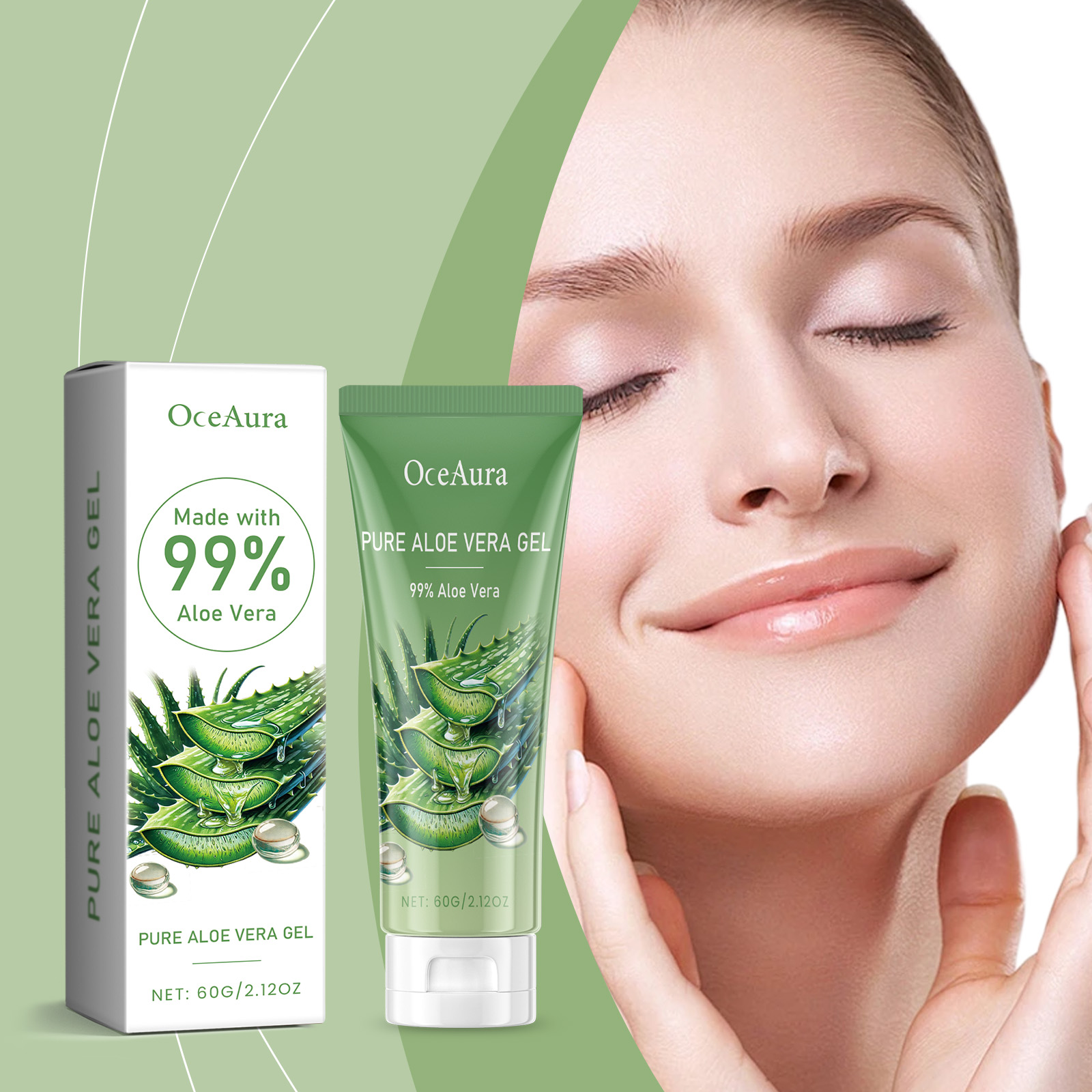 Aloe Vera Soothing Gel – Hydrate, Calm & Repair Skin After Sun or Acne Irritation