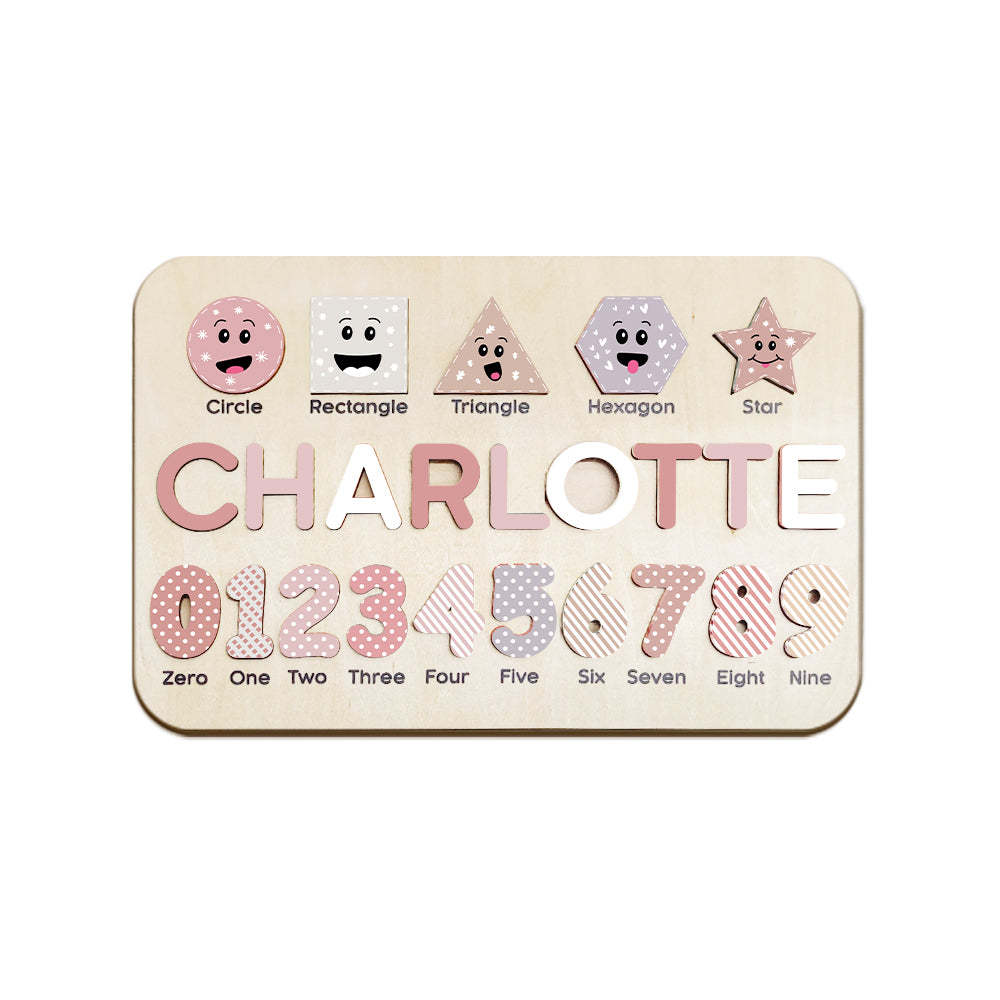 Custom Wooden Name Puzzle Personalised Busy Board Puzzle Toy for Baby Gift