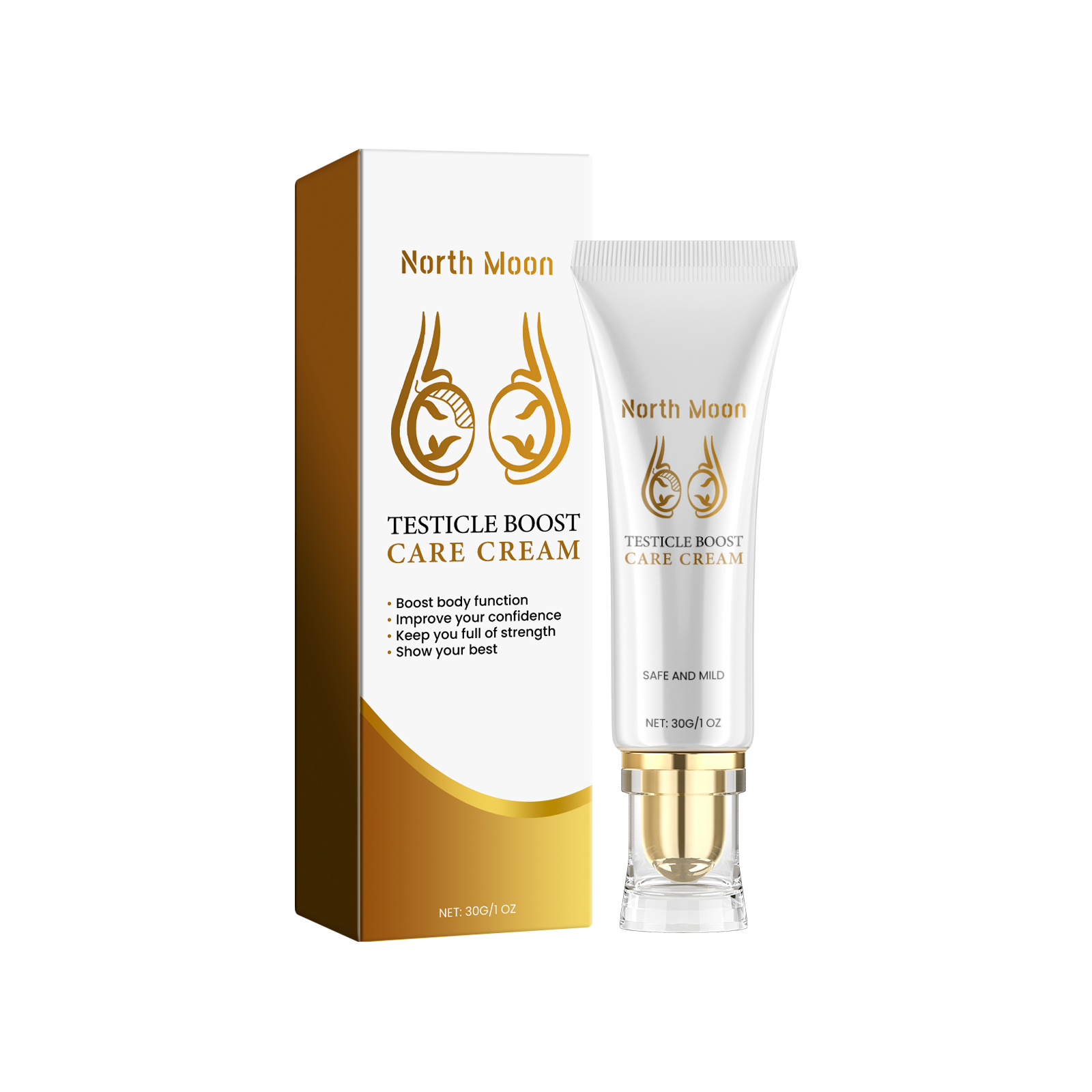 North Moon Men’s Anti-Aging Neck Cream – Herbal Vitality Oil for Firmi