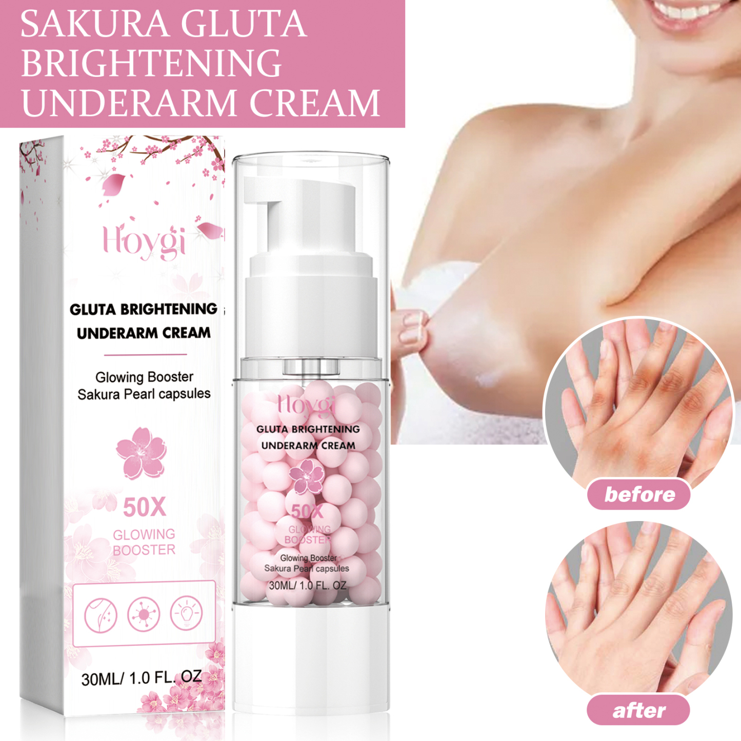 Bright White Underarm Cream – Dark Spot Corrector for Underarms, Elbows & Joints