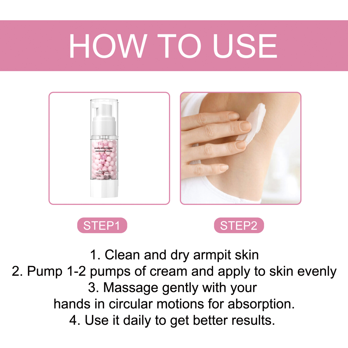 Bright White Underarm Cream – Dark Spot Corrector for Underarms, Elbows & Joints