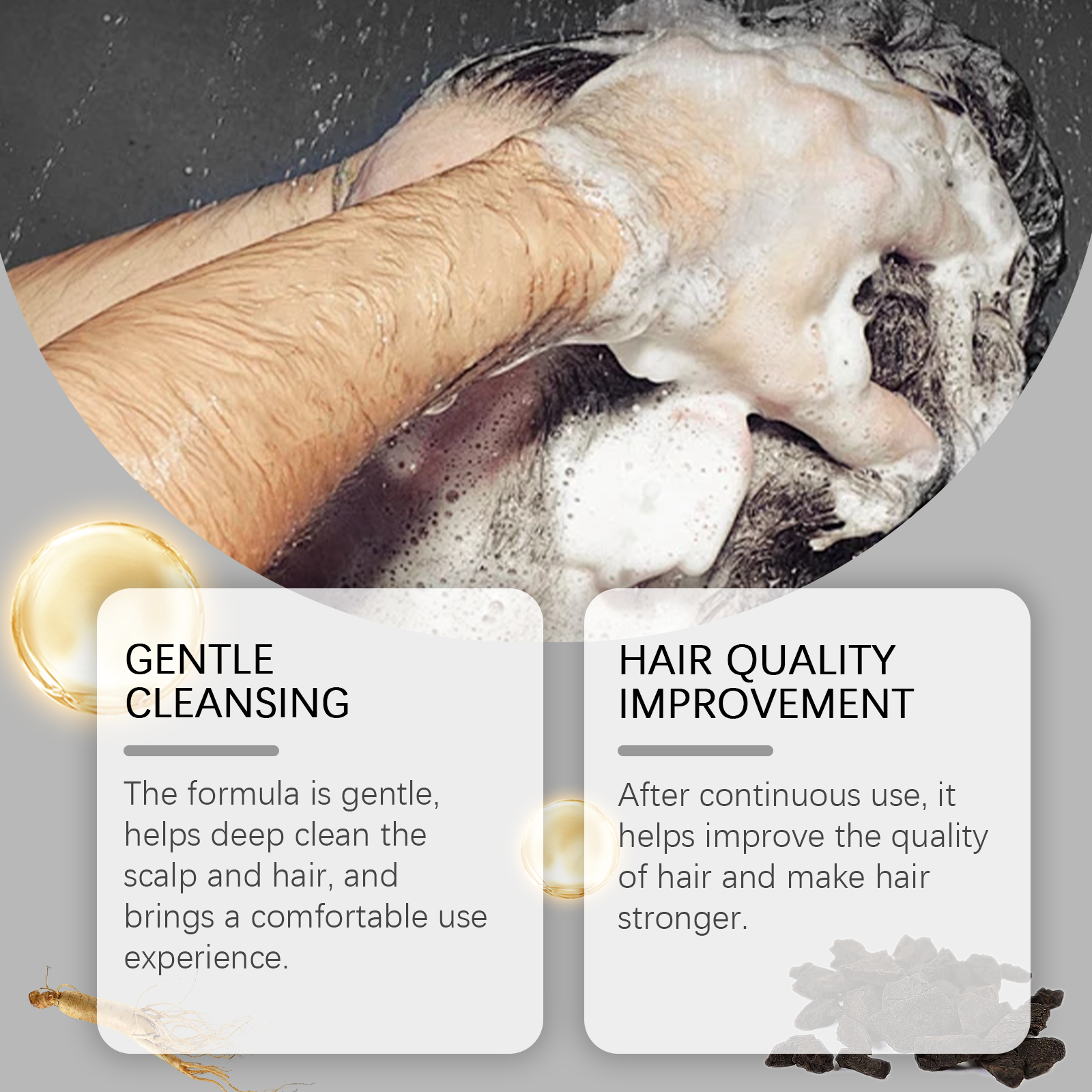 Men's Bamboo Charcoal Hair Soap – Deep Cleanse & Nourish Hair & Scalp