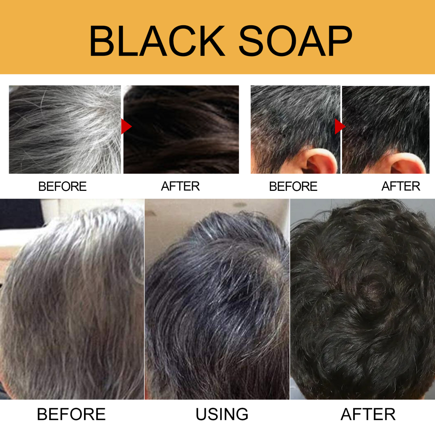 Black Hair Soap – Thicken & Darken