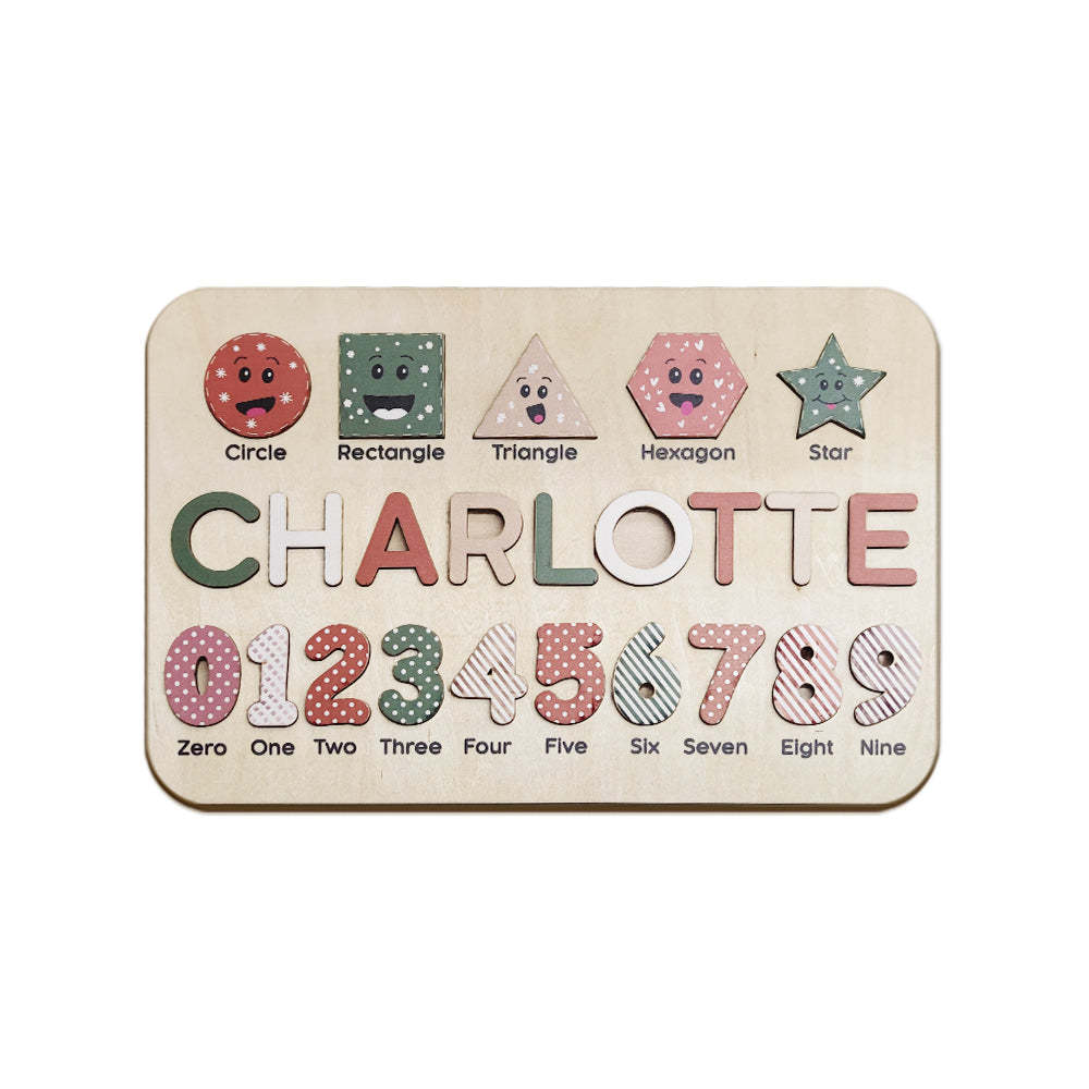 Custom Wooden Name Puzzle Personalised Busy Board Puzzle Toy for Baby Gift