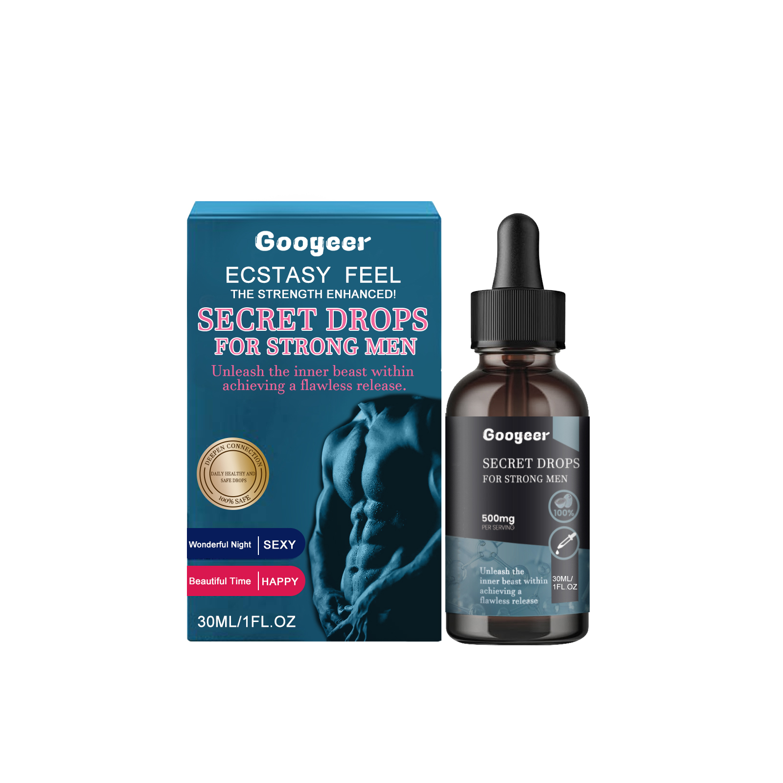 Googeer Men's Strong Secret Drops – Relieve Anxiety & Boost Vitality