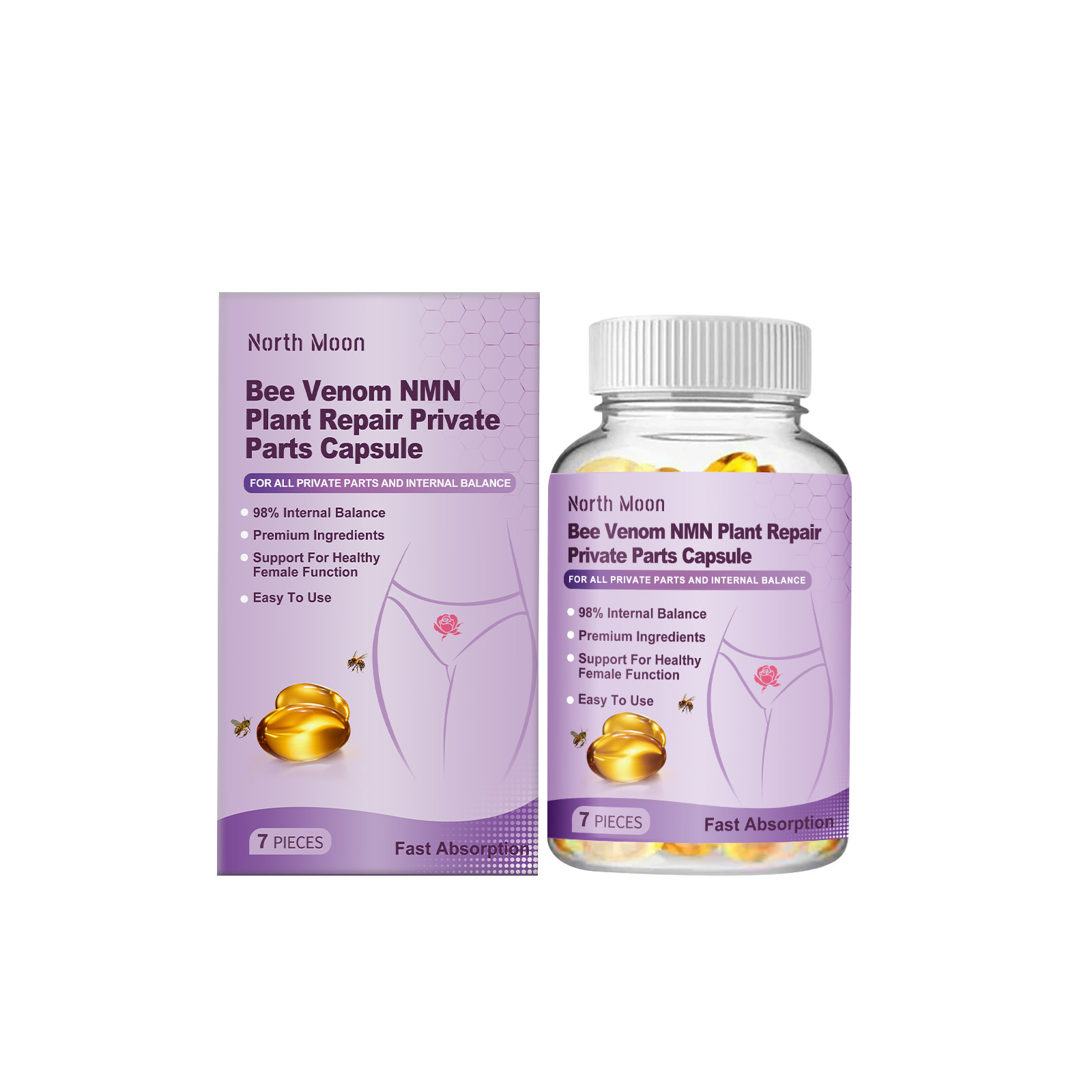 North Moon Hydrating Skin Capsules – Natural Skin Tightening Supplemen