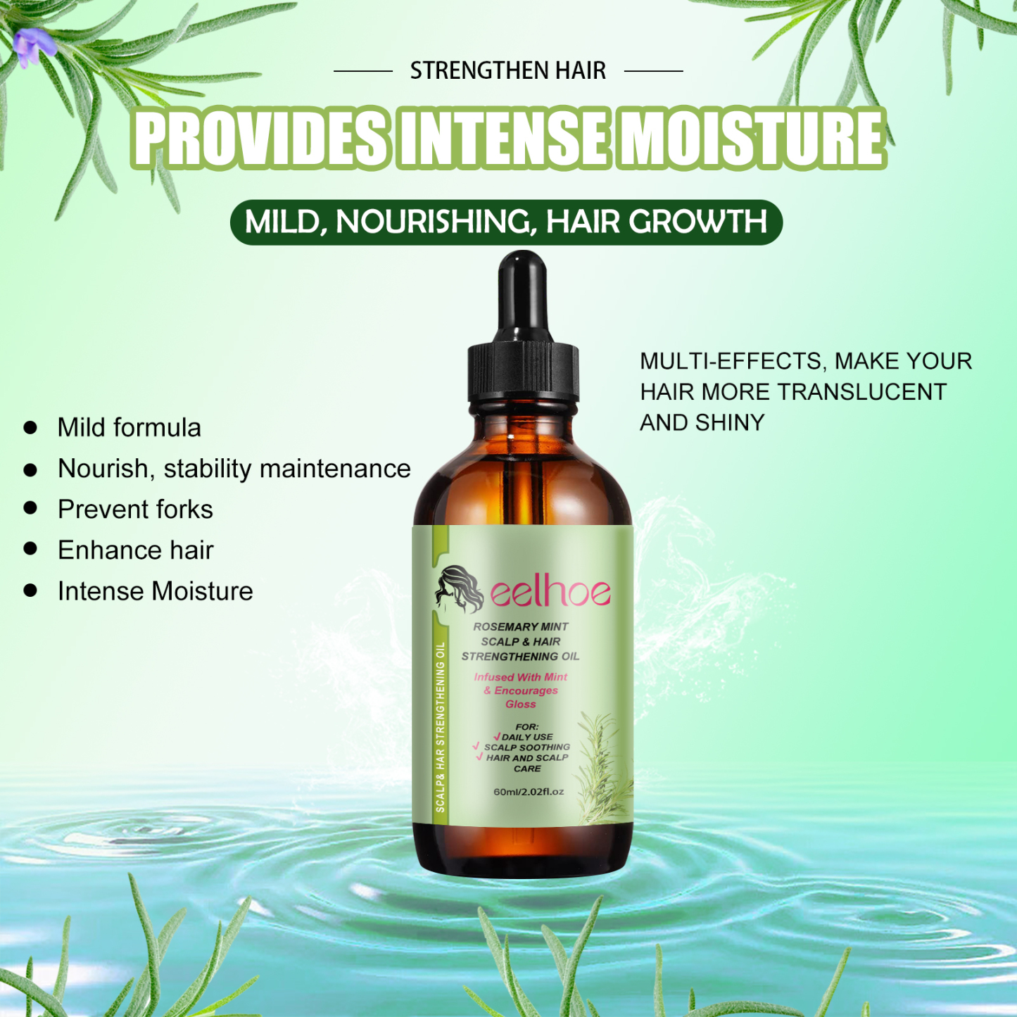 Rosemary Hair Oil – Repair Dryness & Tame Frizz