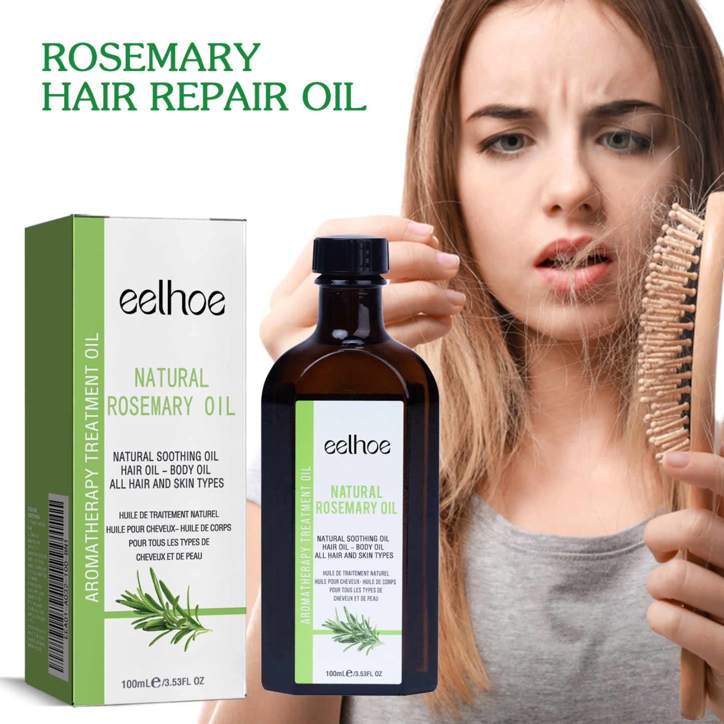 Rosemary Hair Oil – Anti-Frizz Repair & Long-Lasting Fragrance