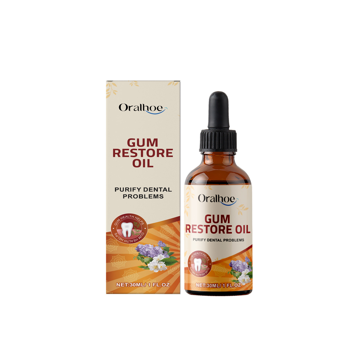 Oralhoe Herbal Gum Care Solution – Tartar Stain Removal & Discomfort Relief