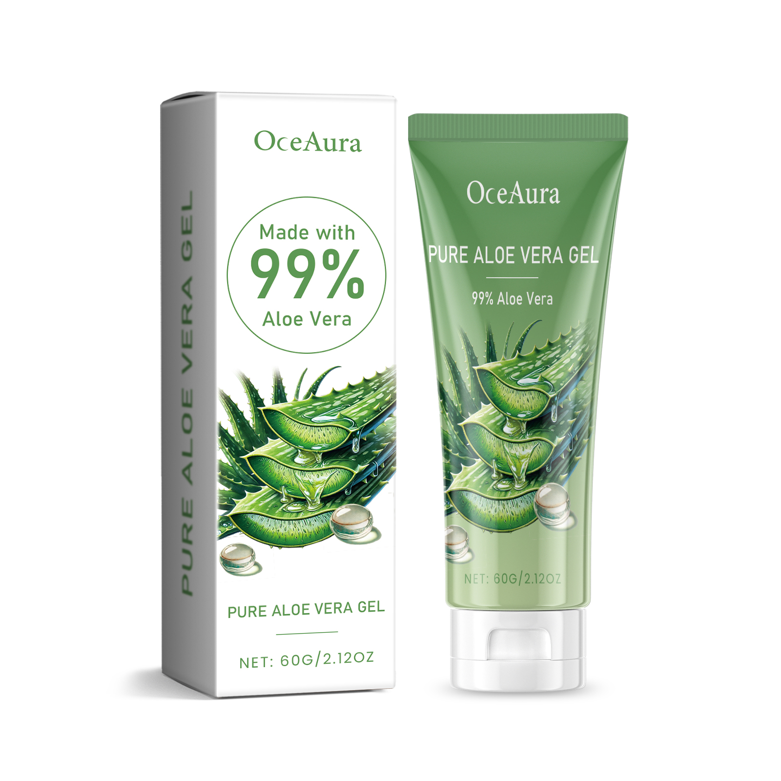 Aloe Vera Soothing Gel – Hydrate, Calm & Repair Skin After Sun or Acne Irritation