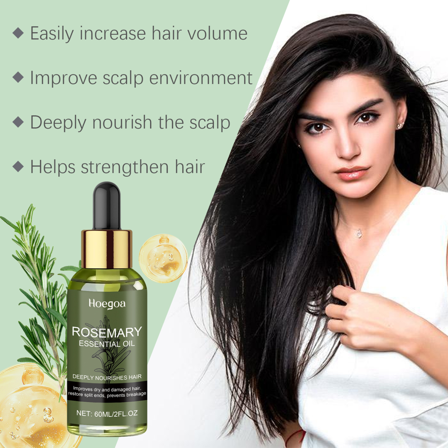Rosemary Hair Oil – Hydrate & Smooth Hair