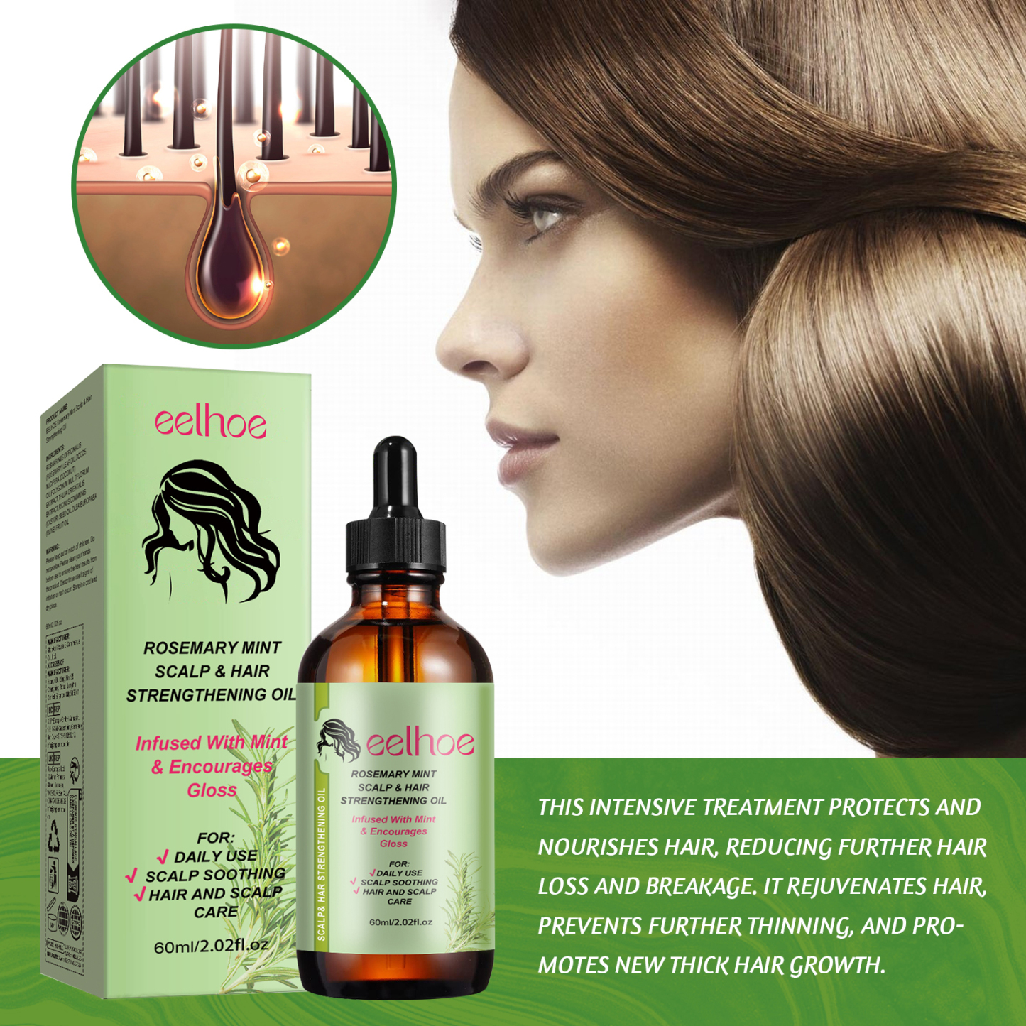 Rosemary Hair Oil – Repair Dryness & Tame Frizz