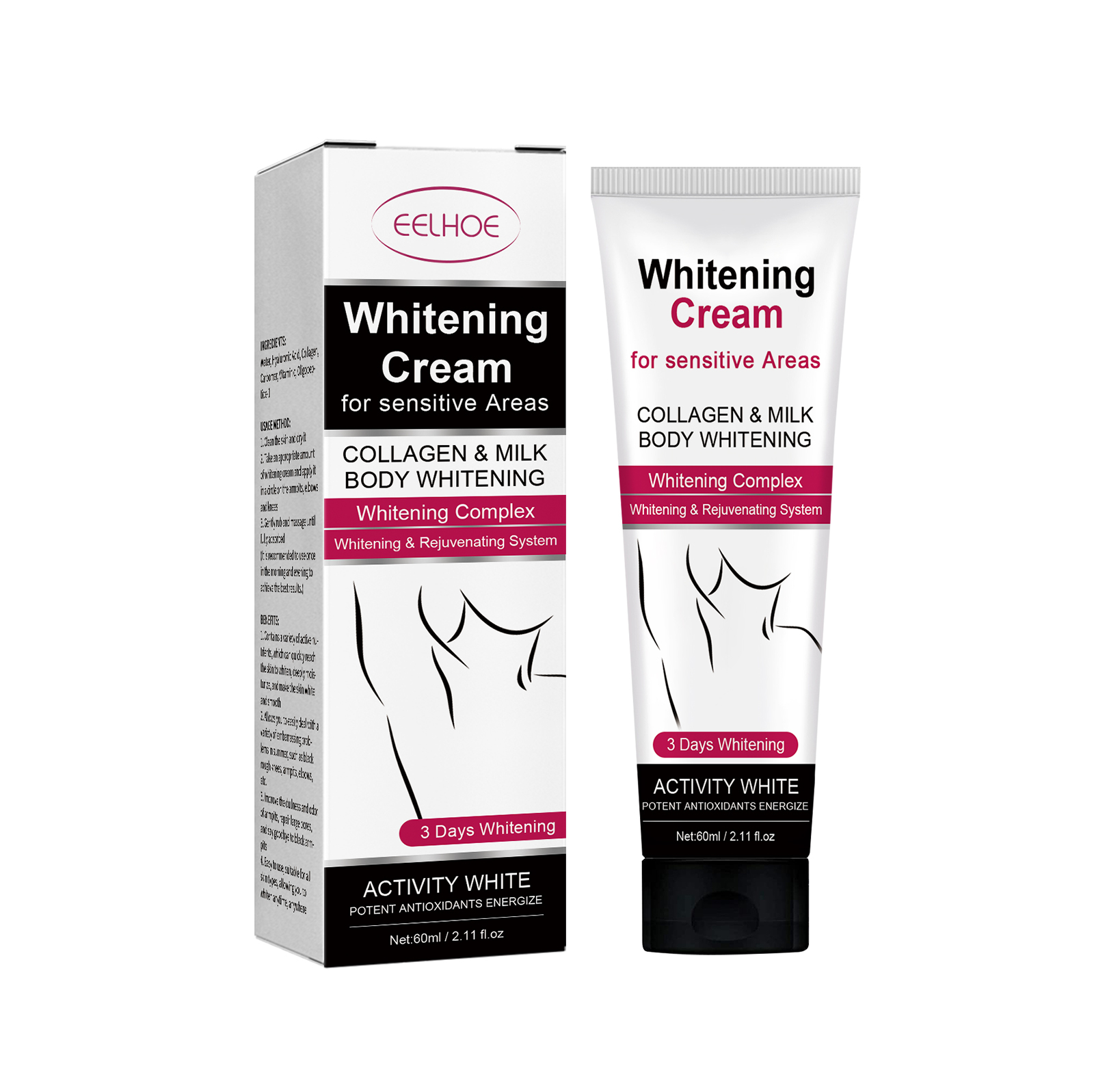 Eelhoe Armpit Whitening Cream – Underarm & Joint Melanin Repair, Skin Brightening & Moisturizing Cream