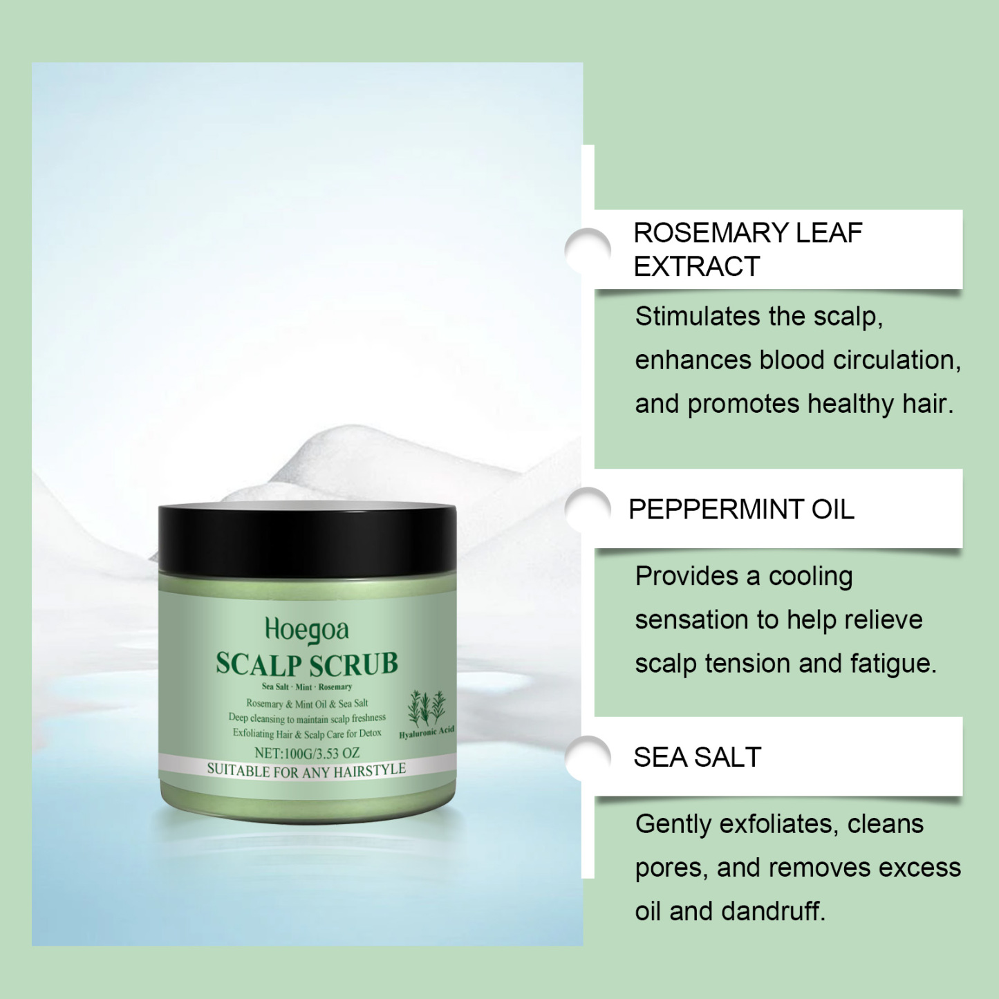 Rosemary Scalp Scrub – Exfoliate & Soothe
