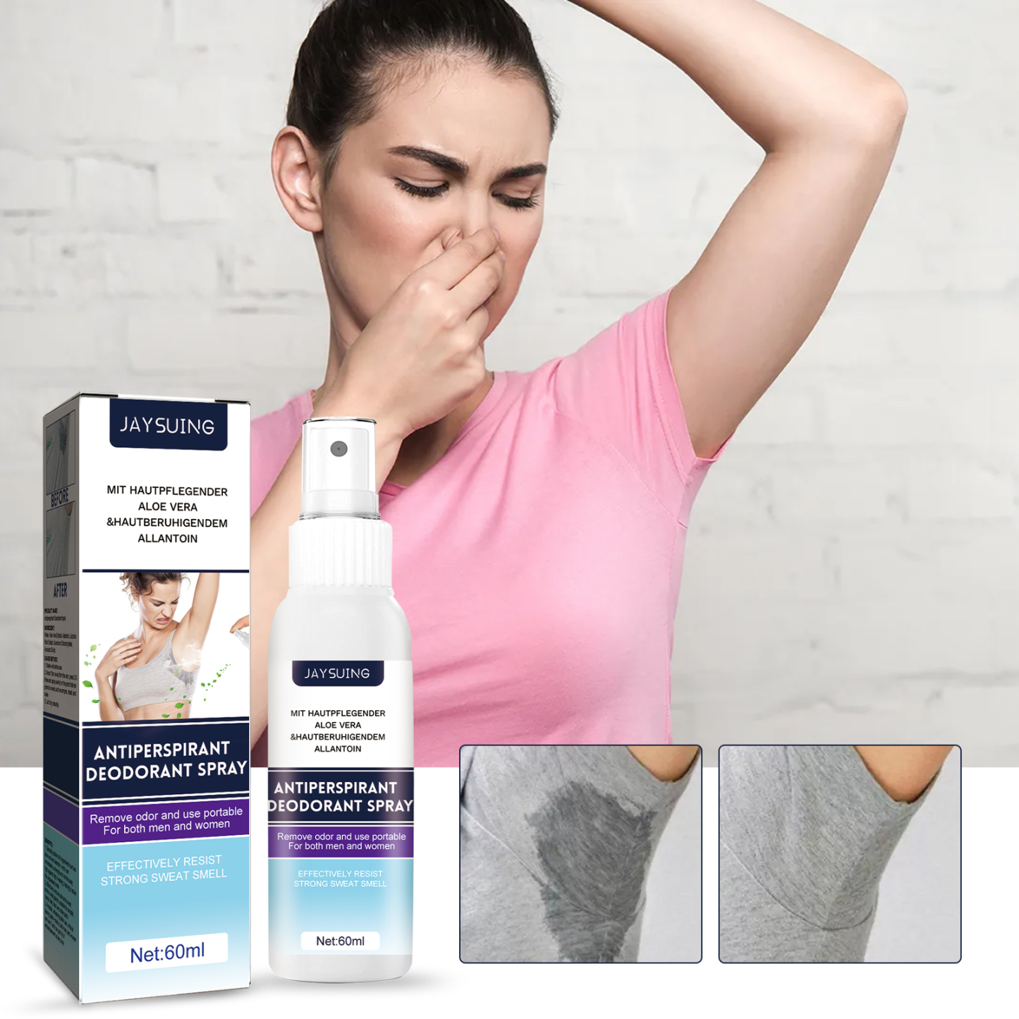 Jaysuing Underarm Deodorant Spray – Fresh & Portable Odor Protection