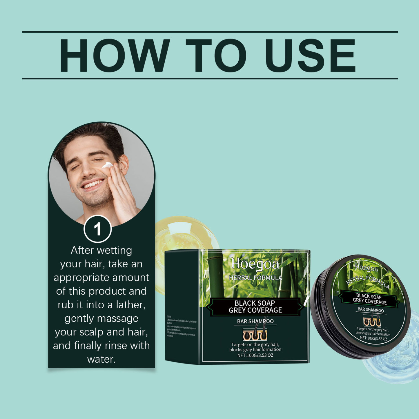 Bamboo Charcoal Shampoo Bar – Nourish & Repair