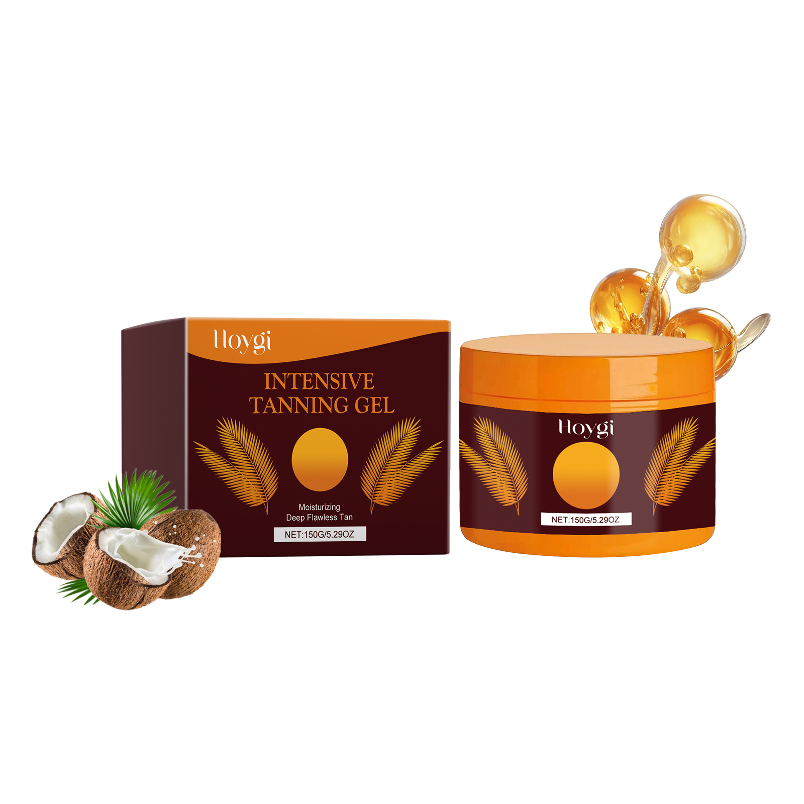 Hoygi Sun Tanning Gel – Bronzing Body Gel for Moisturized Summer Glow