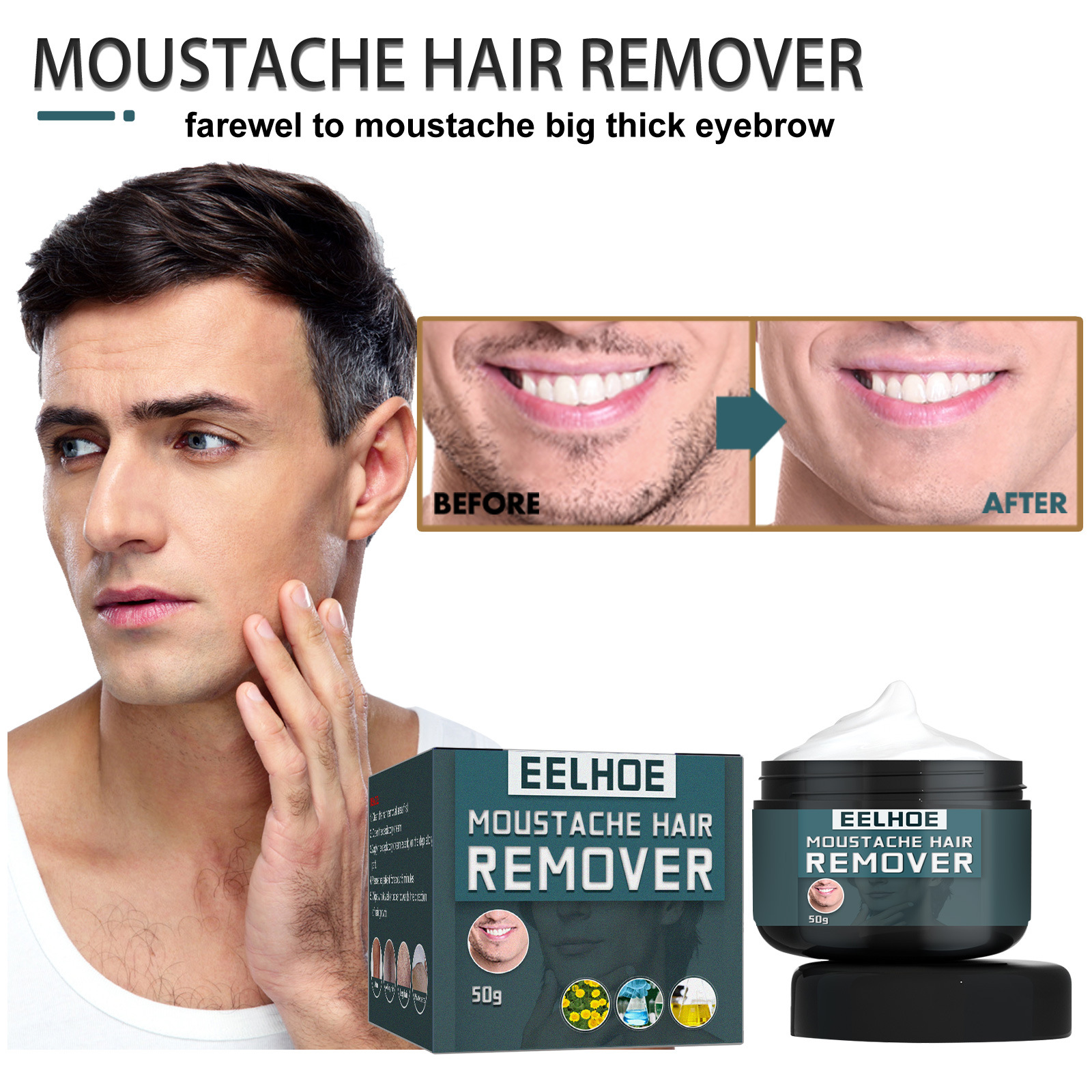 Men’s Hair Removal Cream – Painless & Gentle