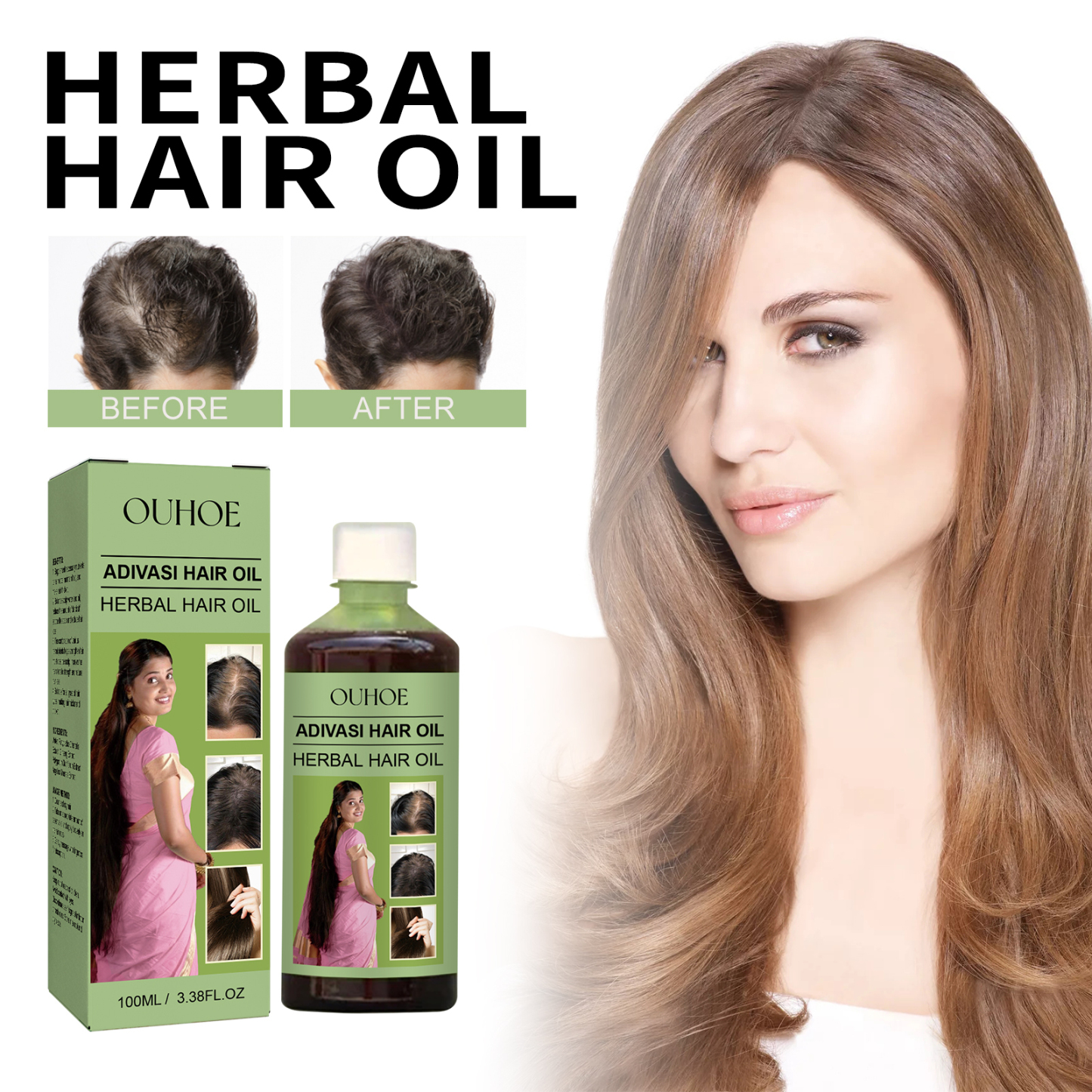 Herbal Hair Oil – Nourish Scalp & Smooth Hair Naturally