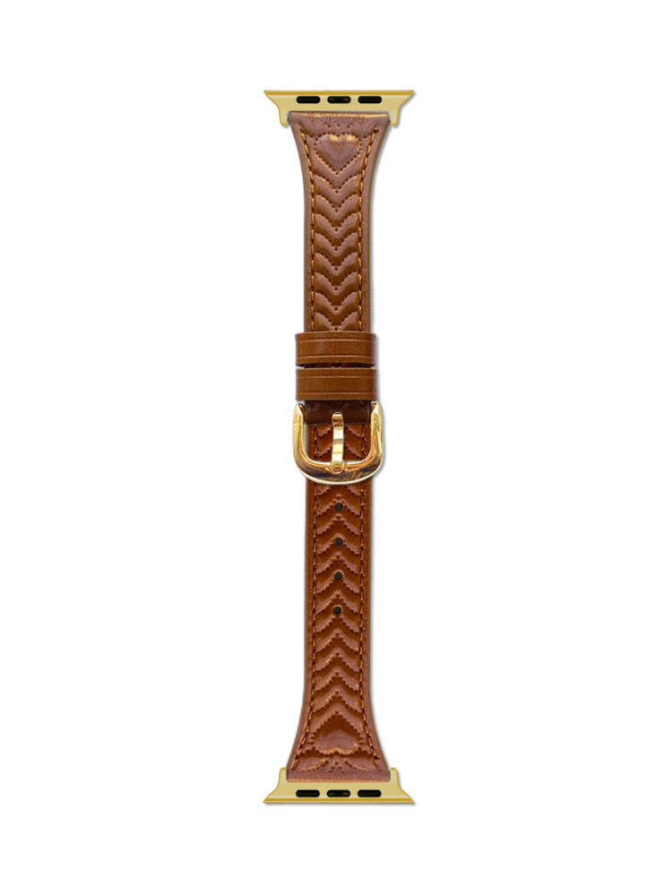 Love Embossing Leather Smart Watch Band