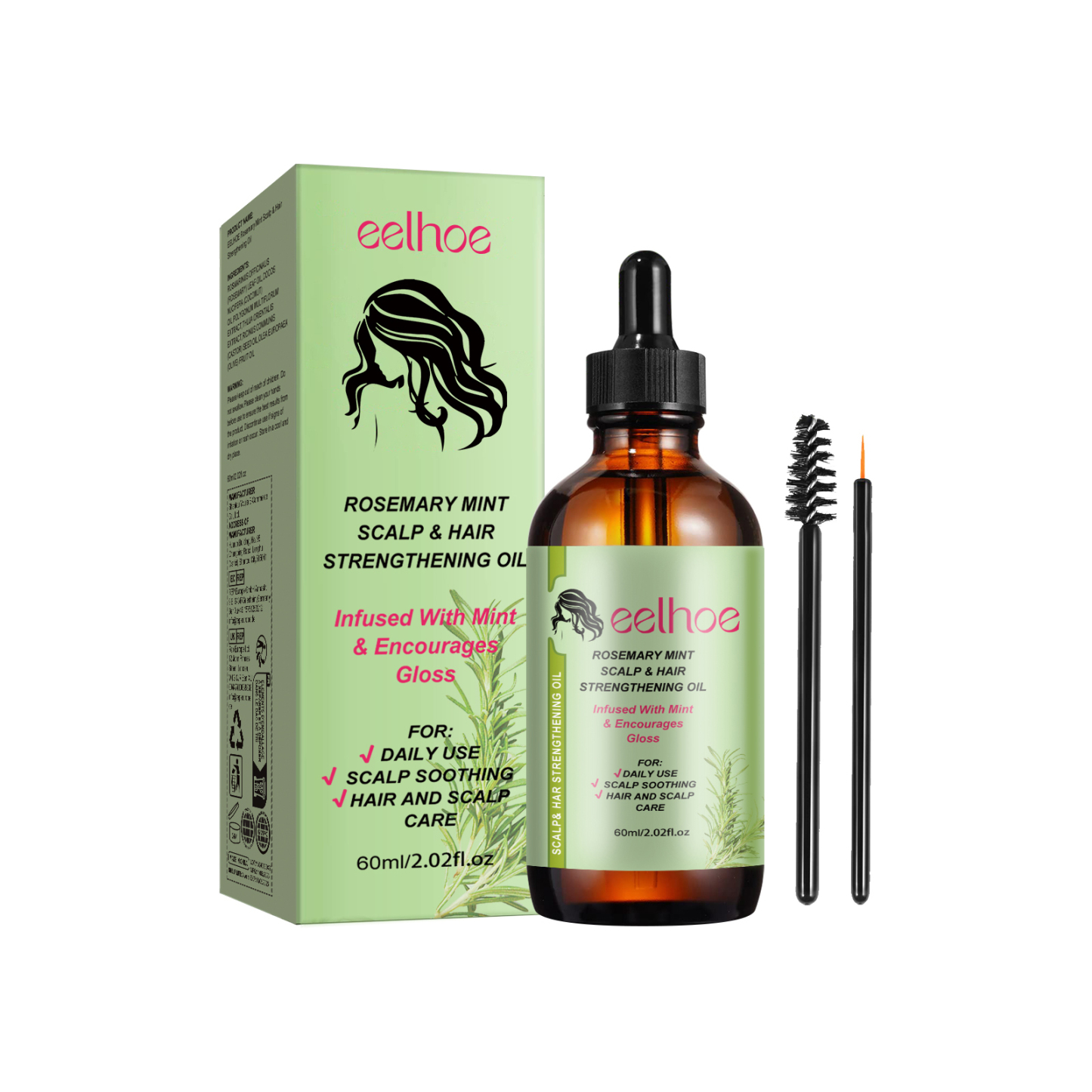 EELHOE Rosemary Essential Hair Oil – Hydrating, Anti-Frizz & Supple Hair Care