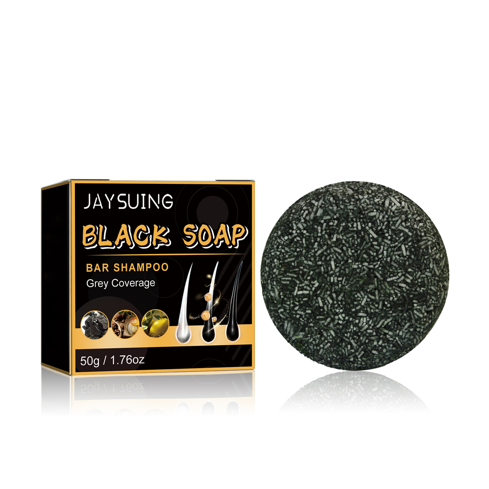 Black Hair Soap – Thicken & Darken