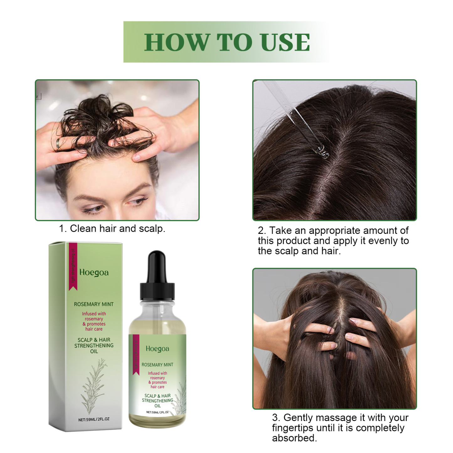 Rosemary Hair Oil – Strengthen, Smooth & Volumize