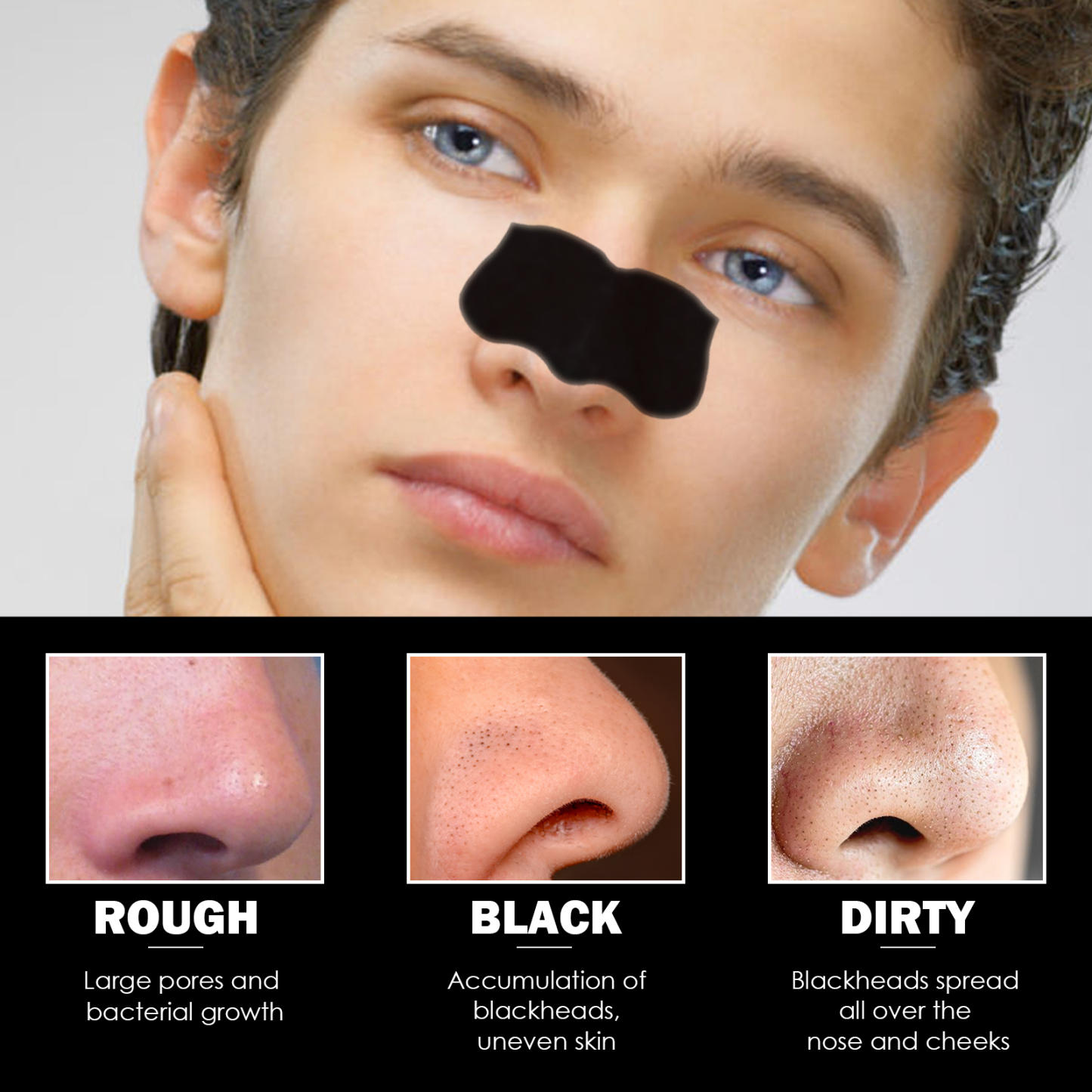 East Moon Men's Nose Strips – Deep Cleansing Blackheads & Tightening Pores