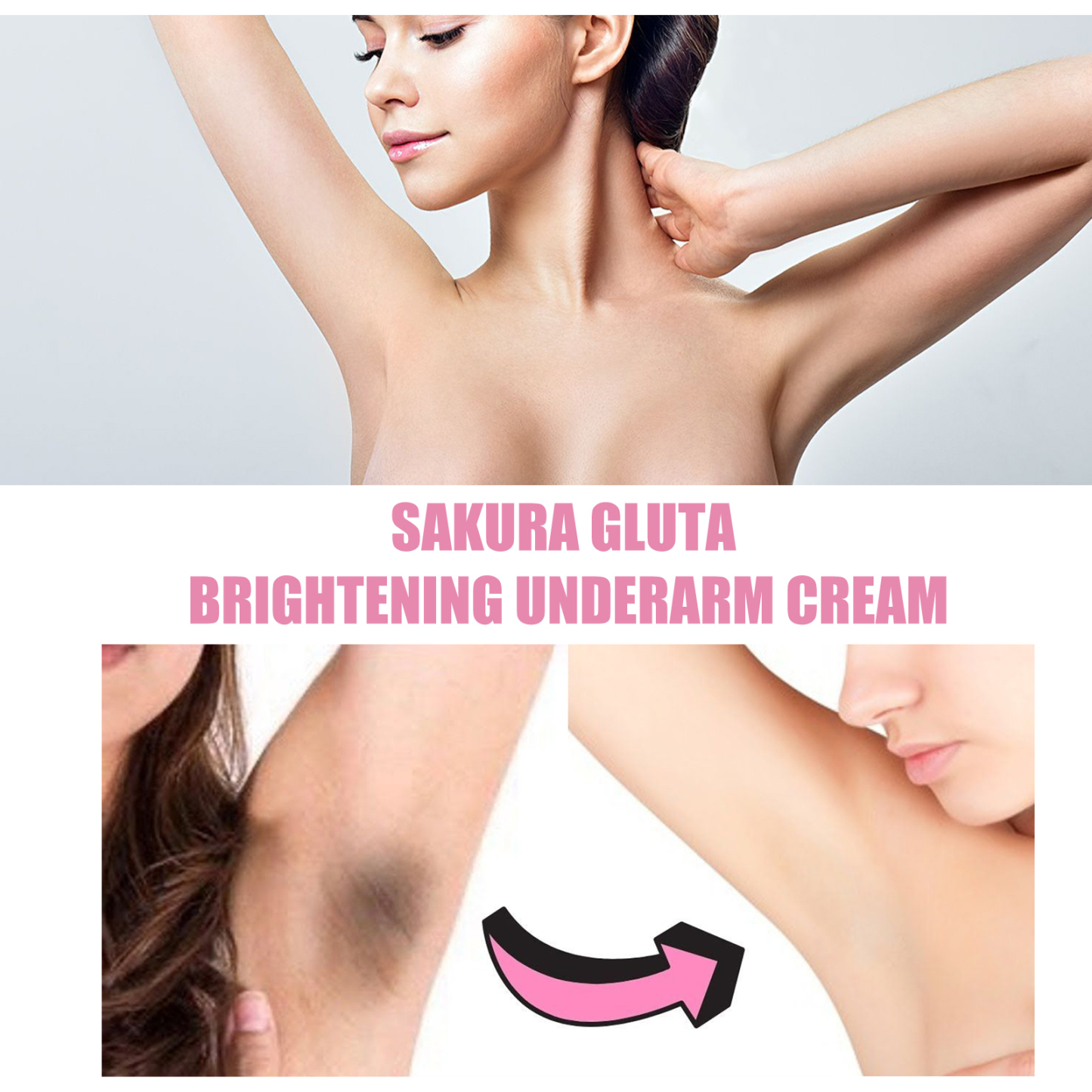 Bright White Underarm Cream – Dark Spot Corrector for Underarms, Elbows & Joints