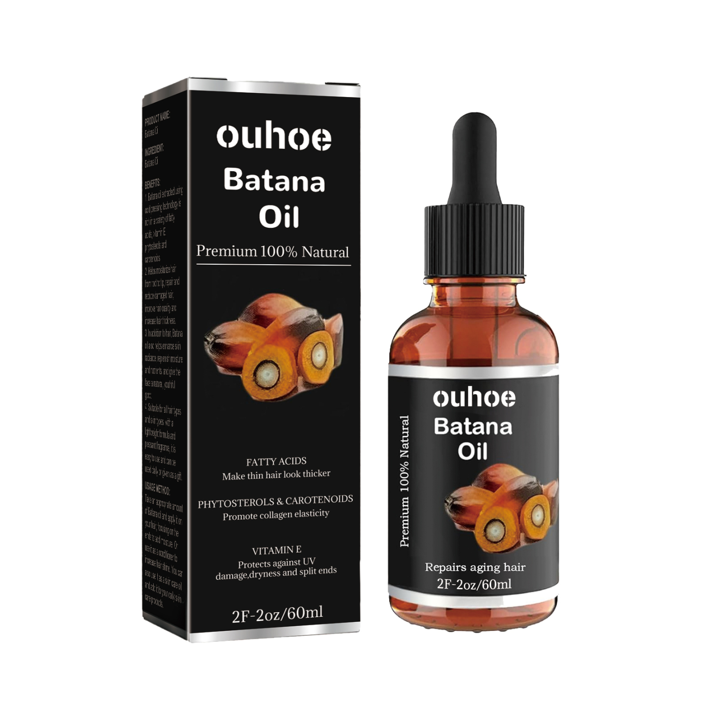 Ouhoe Batana Hair Essential Oil – Nourishing Formula for Hair Strength, Shine & Anti-Hair Loss Care