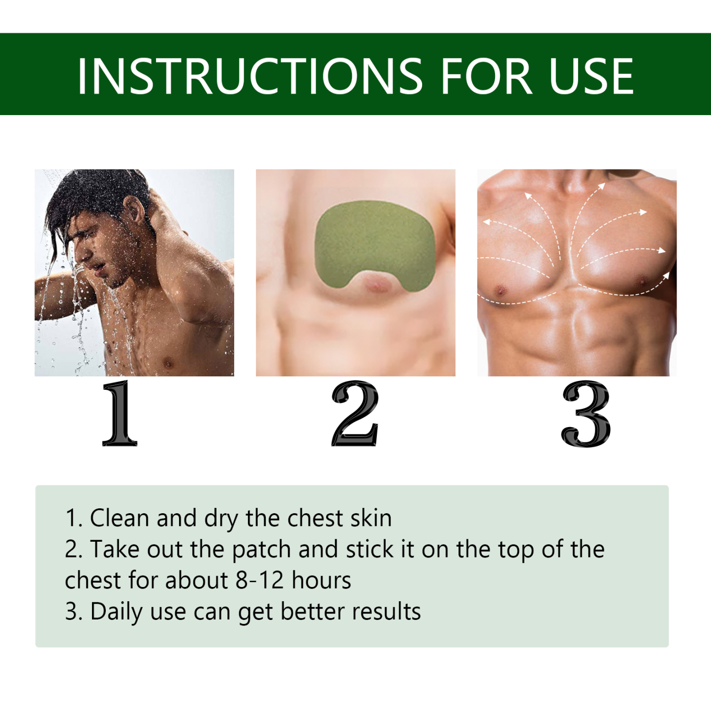 Men’s Chest Firming Patch – Lift & Tighten