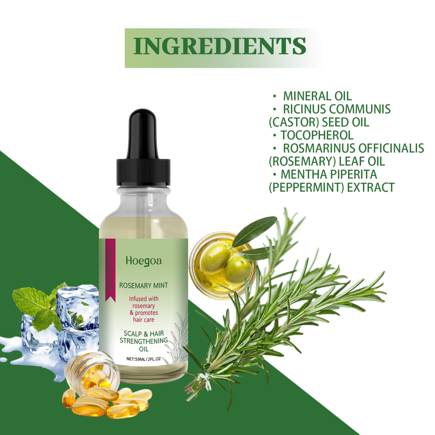 Rosemary Hair Oil – Strengthen, Smooth & Volumize