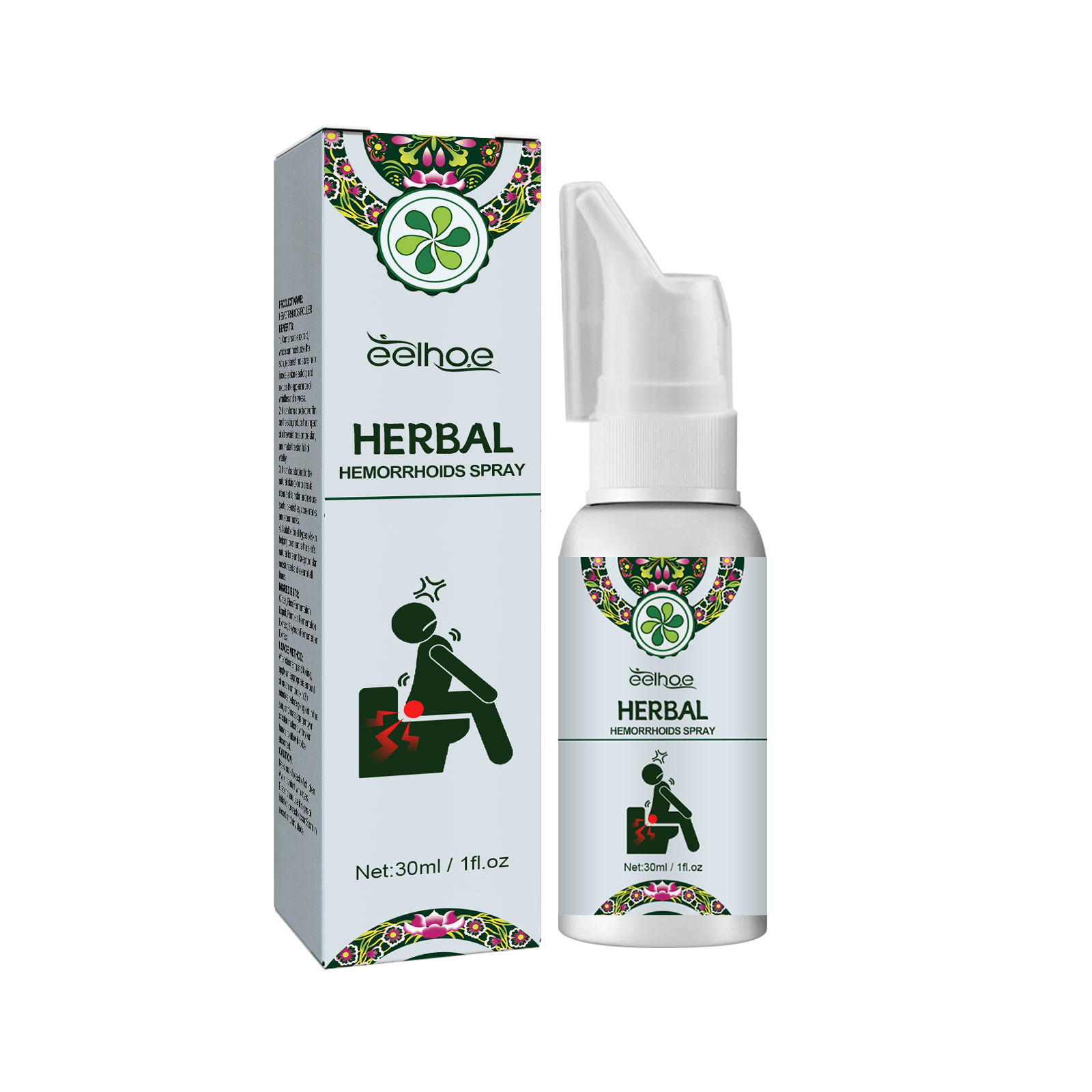 EELHOE Herbal Hemorrhoid Relief Spray – Reduces Swelling & Discomfort