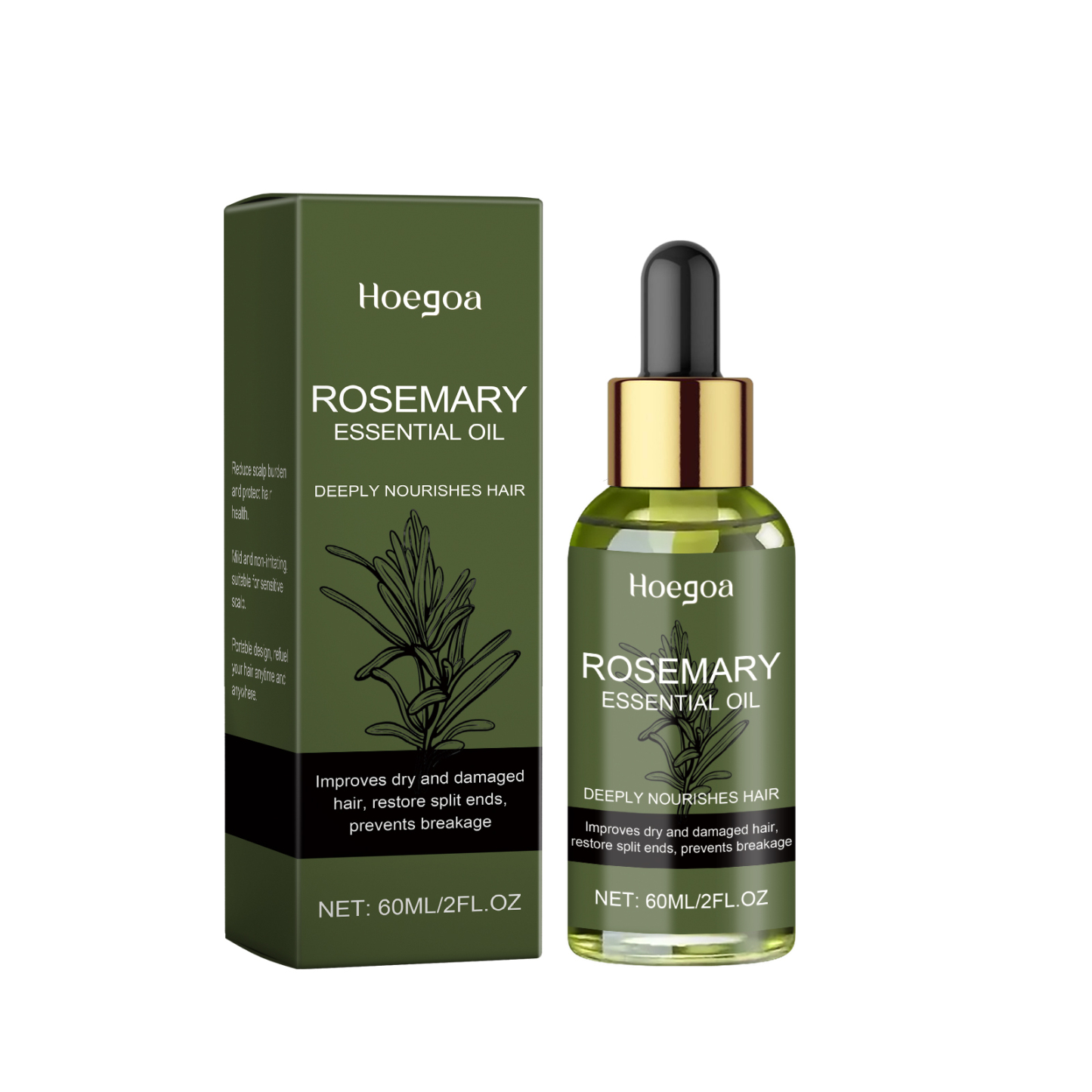 Hoegoa Rosemary Hair Oil – Nourishing, Moisturizing & Repair for Smooth Hair